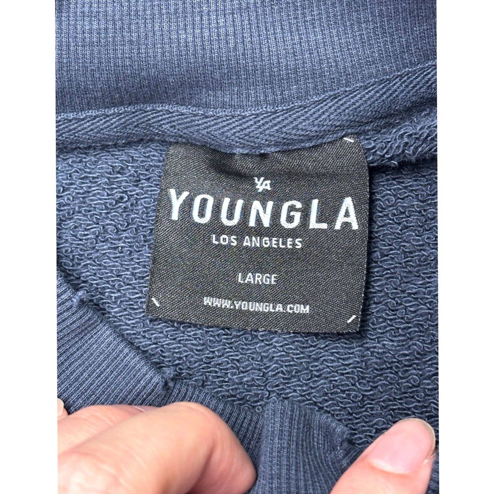 YoungLA VINTAGE YoungLA Sweatshirt Mens L Navy Blue Heavyweight Crewneck Size US L / EU 52-54 / 3 - 4 Thumbnail