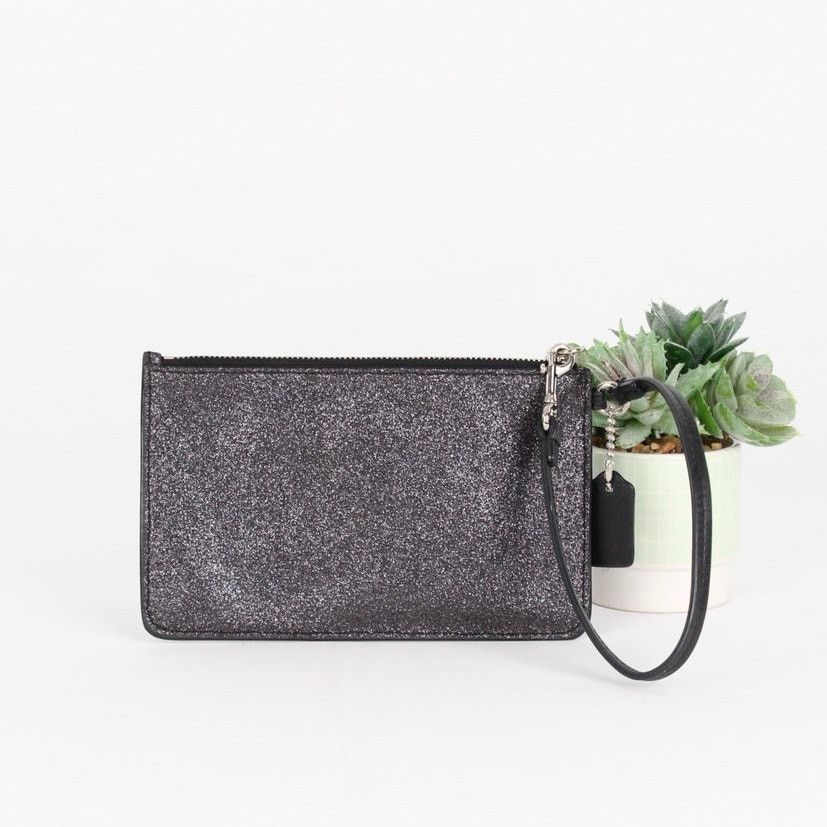 Coach Coach Slim Black Glitter Wristlet Size ONE SIZE - 2 Thumbnail
