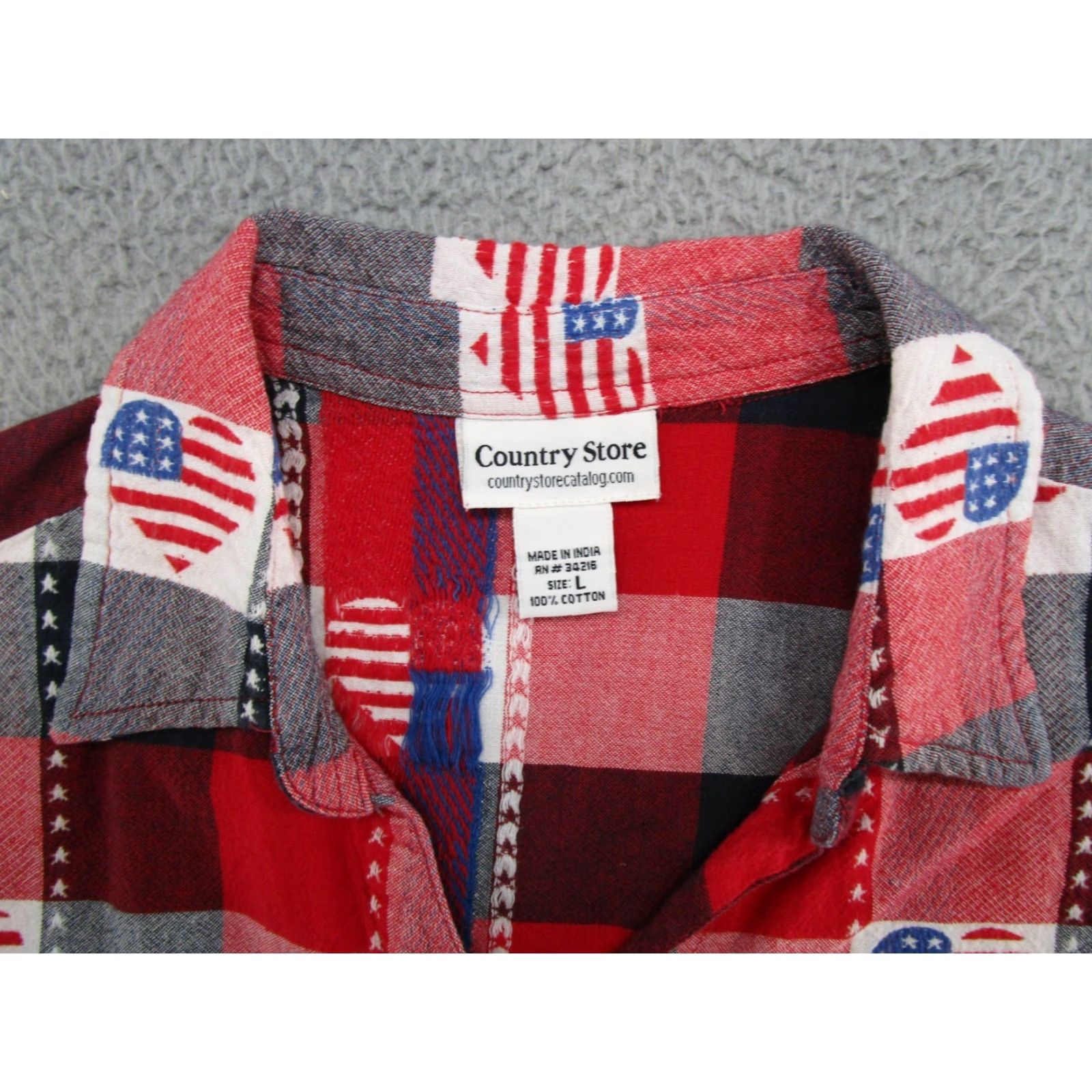Vintage Country Store Y2K Patriotic Heart Button Up Shirt Women's L XS? Size L / US 10 / IT 46 - 2 Thumbnail