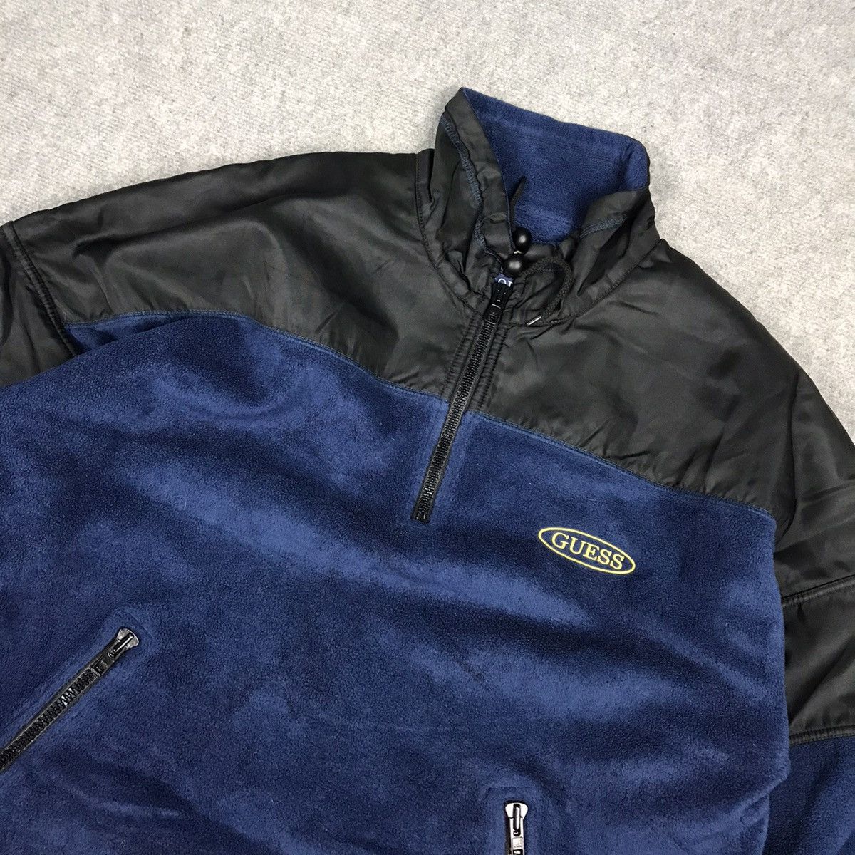 Guess × Japanese Brand Guess fleece half zipper jacket blue jacket Size US XL / EU 56 / 4 - 2 Thumbnail