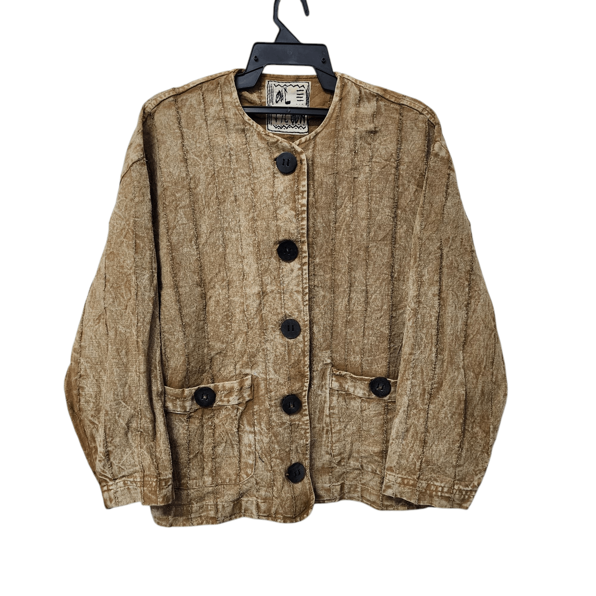 Art Comes First Oil Tycoon Vintage Wood Buttons Up Blouse Size L / US 10 / IT 46 - 1 Thumbnail