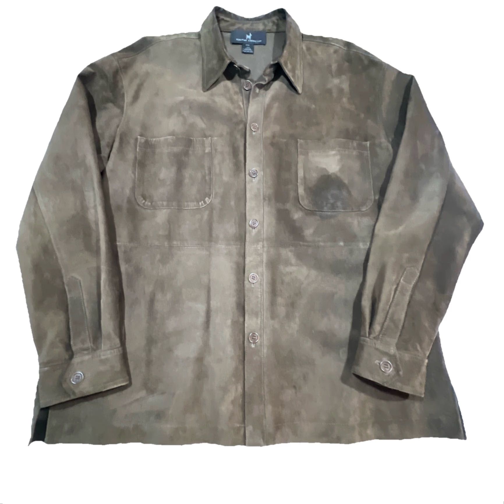 Vintage VINTAGE Peruvian Connection 100% Leather Jacket Men 2XL Brown Suede Button Shacket Italy Spain? Wait no. Size US XXL / EU 58 / 5 - 2 Thumbnail