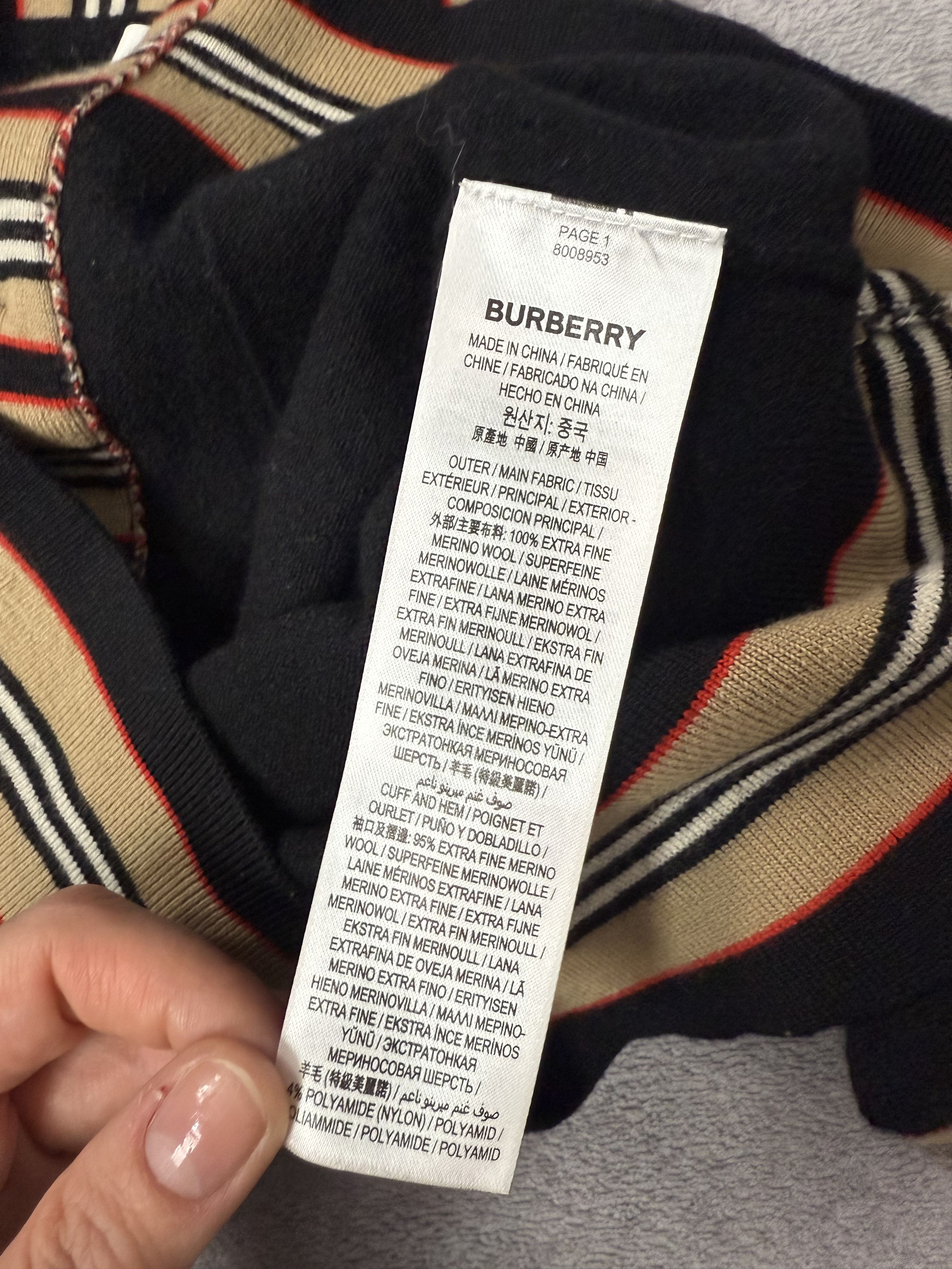Burberry Black Burberry Wool Sweater XS Size XS / US 0-2 / IT 36-38 - 8 Thumbnail