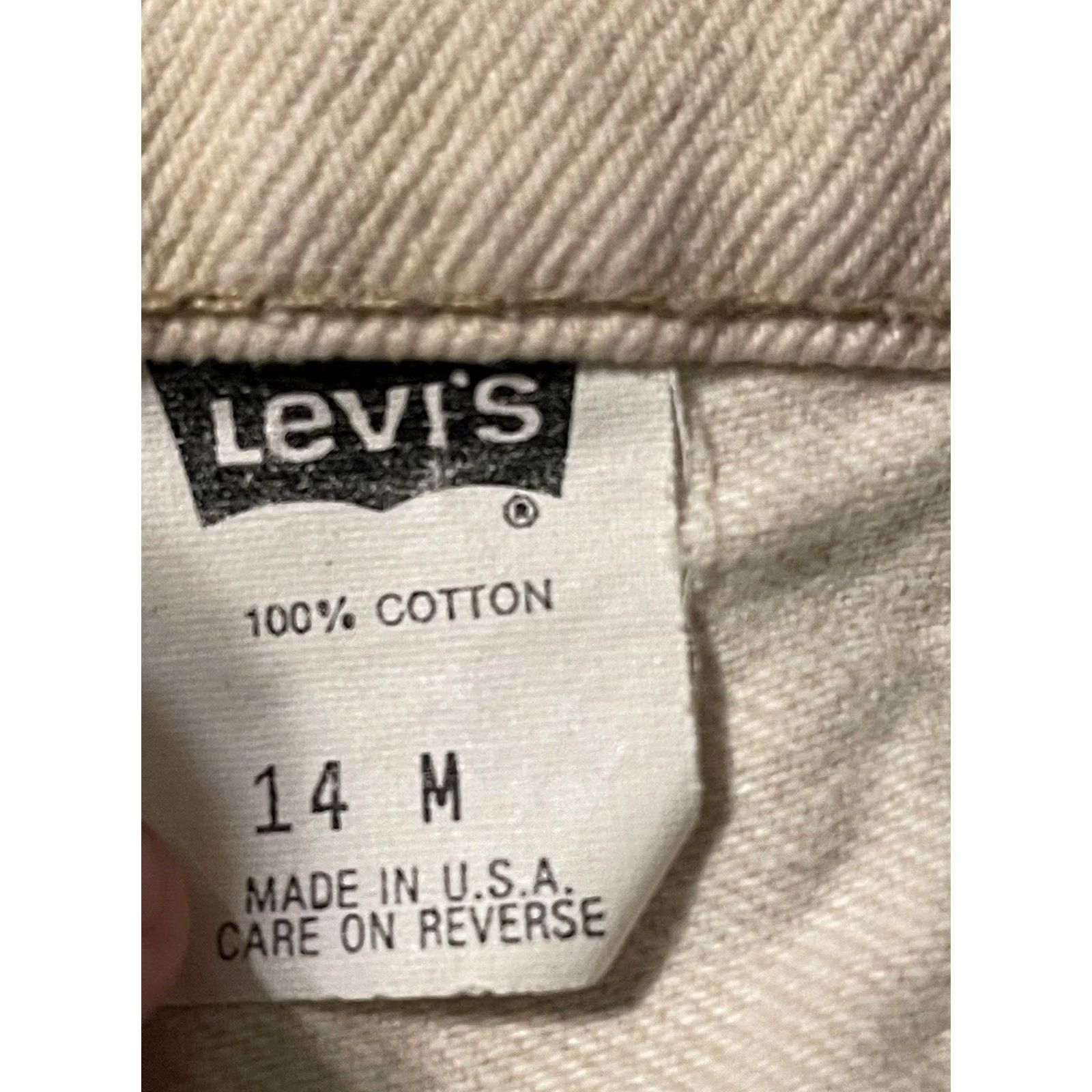 Levi's VINTAGE Levi's Denim Jeans Made in USA 16521-0247 Ivory 14M 31x29 Women's Size 36" / US 14 / IT 50 - 5 Thumbnail