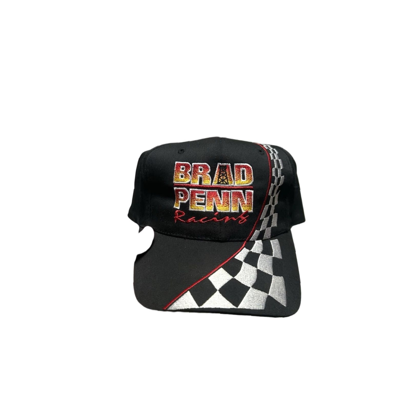 Penn VINTAGE Brad Penn racing oil checkered Black SnapBack hat cap Adjustable Men Unbranded Formula 1 SnapBack Black Mens Size ONE SIZE - 1 Thumbnail