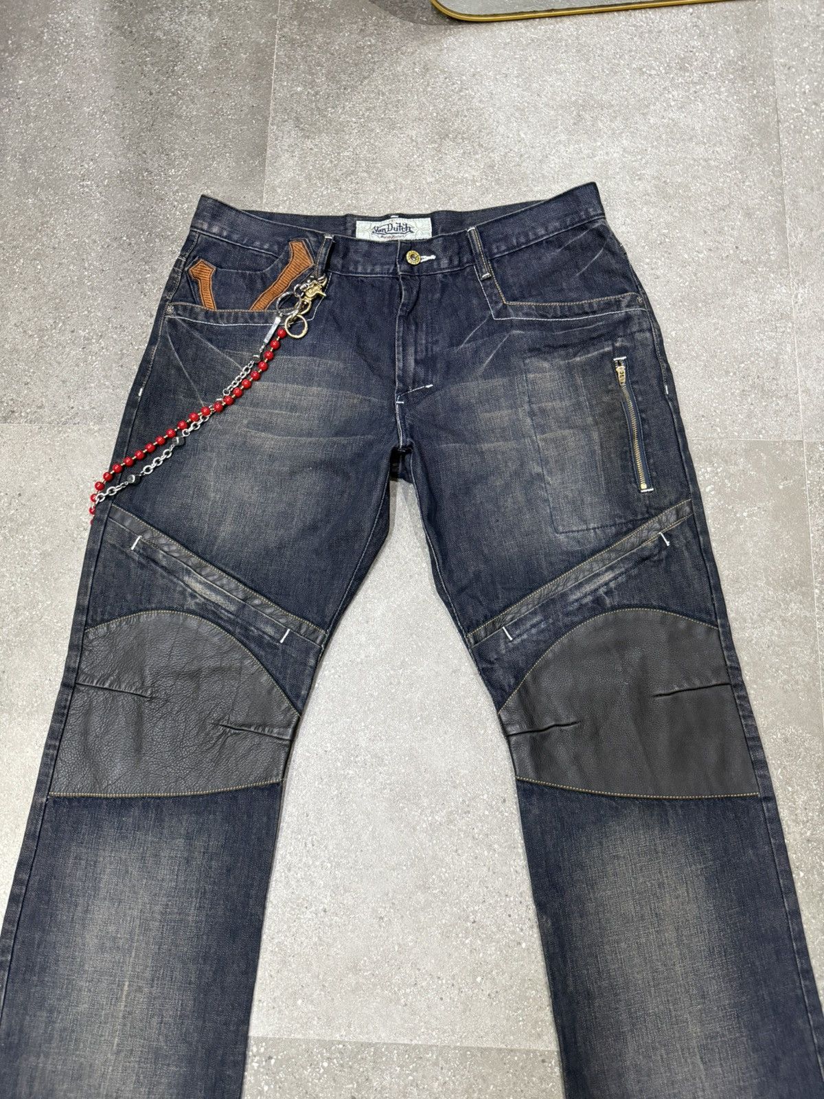 Von Dutch vintage von dutch hybrid leather moto denim rider if6was9 Size US 38 / EU 54 - 4 Thumbnail