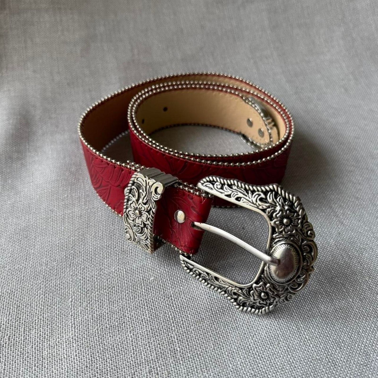 Other Red floral engraved western WMNS2 Size ONE SIZE - 1 Thumbnail