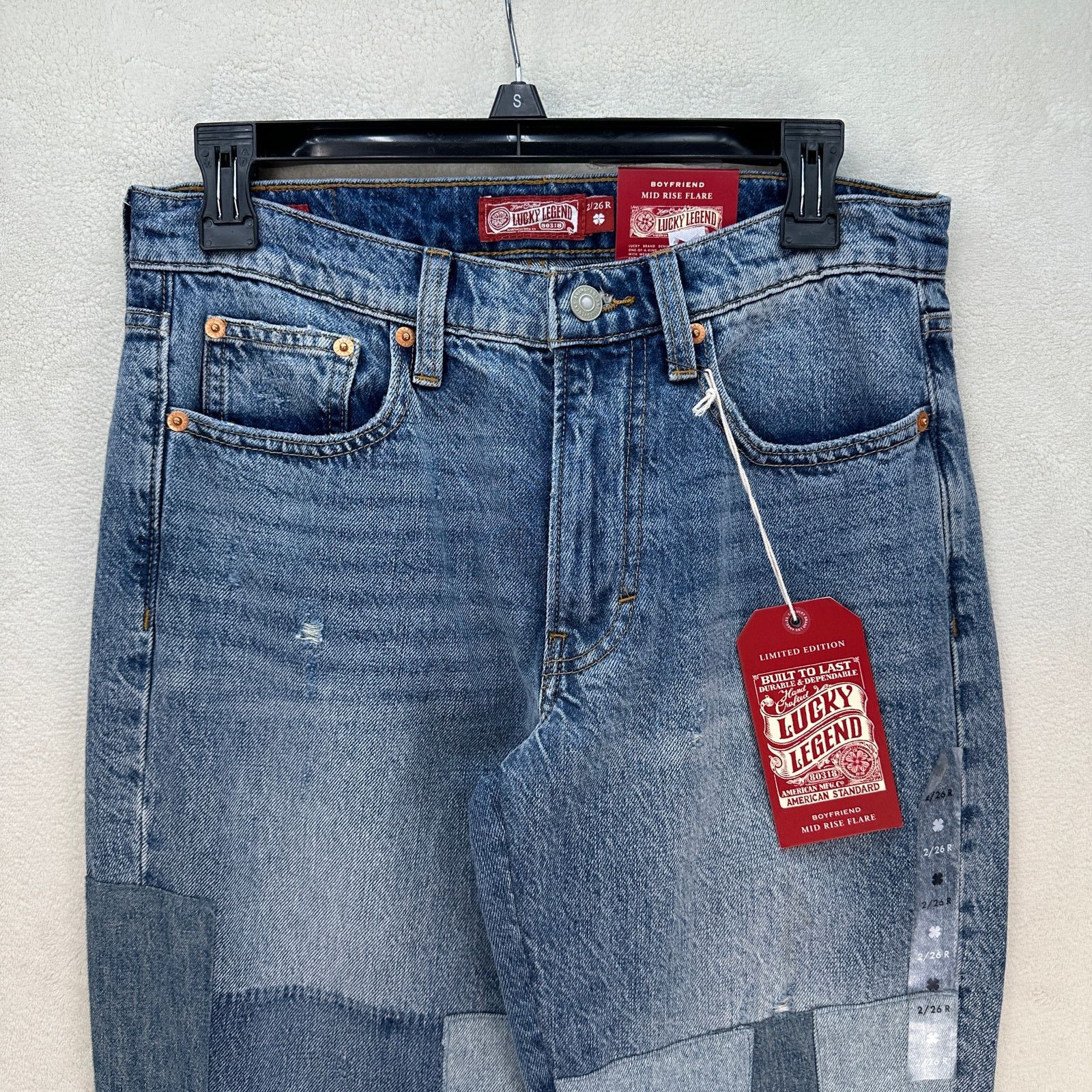 Lucky Brand LUCKY BRAND LEGEND SERIES WOMEN'S 2/26 BOYFRIEND MID RISE FL Size 26" / US 2 / IT 38 - 2 Thumbnail