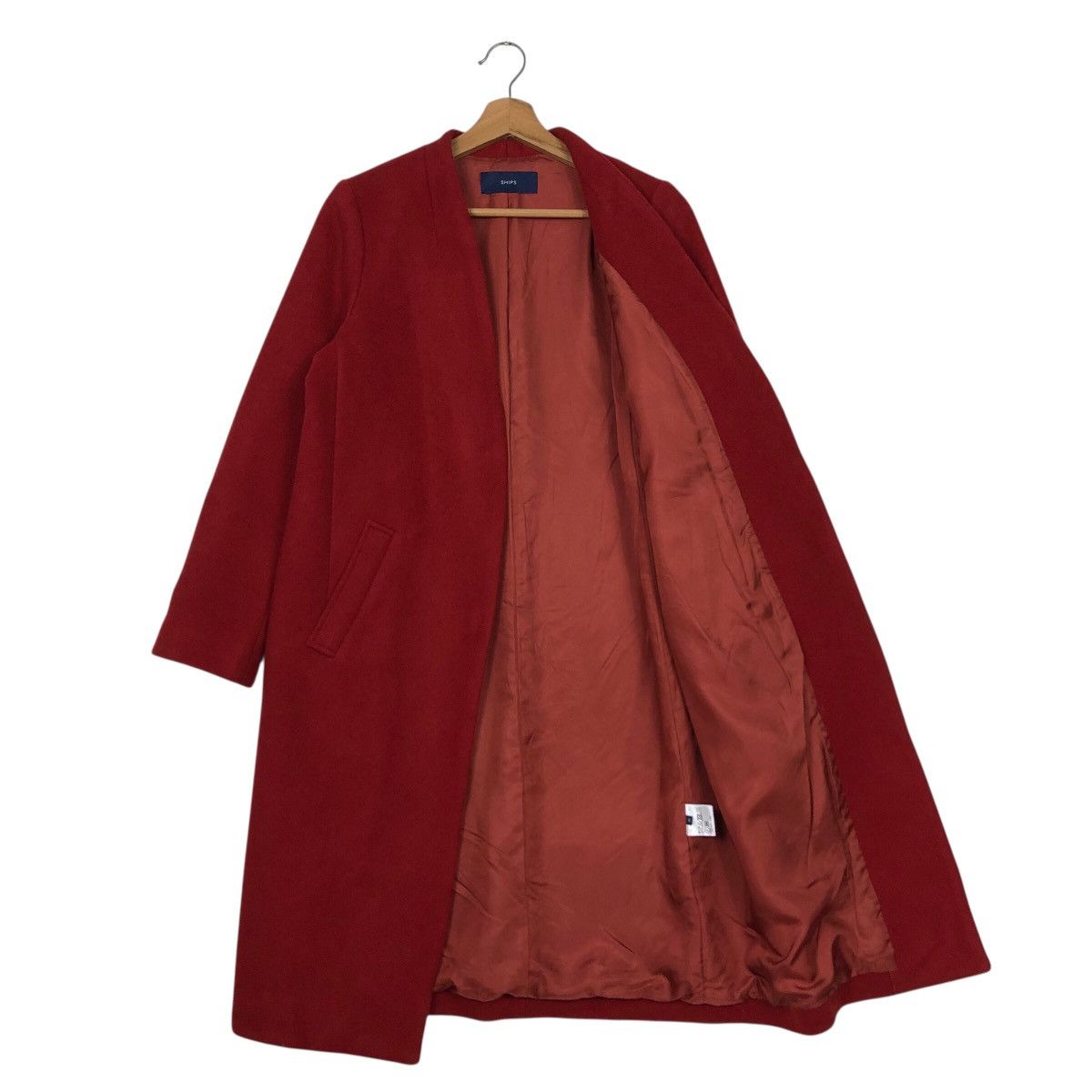 Japanese Brand 📌Rich Red Vintage Long Wool Jacket Ships Issey Miyake Size M / US 6-8 / IT 42-44 - 13 Thumbnail