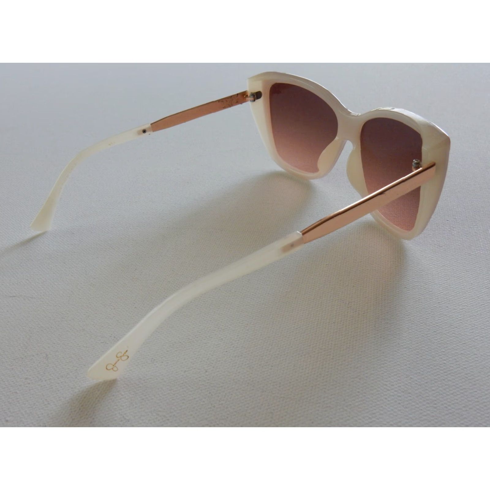 Jessica Simpson Jessica Simpson Women's Sunglasses Pink Lens White Frame Size ONE SIZE - 3 Thumbnail