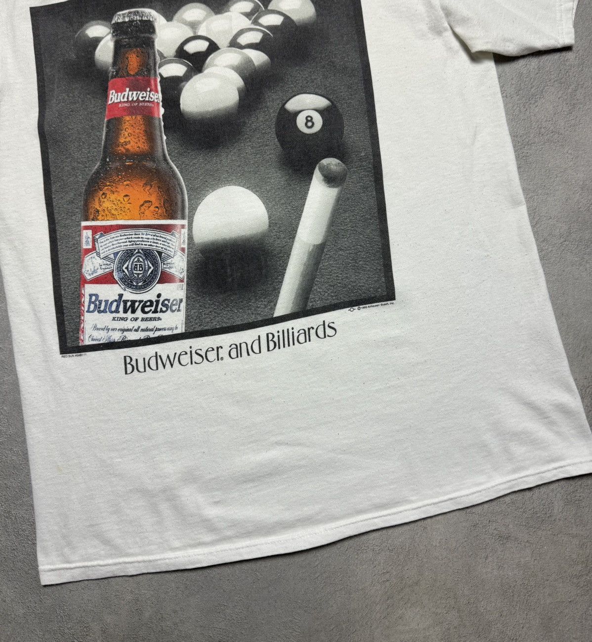 Anvil 1999 Budweiser Retro Bear T-Shirt Double-Sided Logo Size US L / EU 52-54 / 3 - 4 Thumbnail
