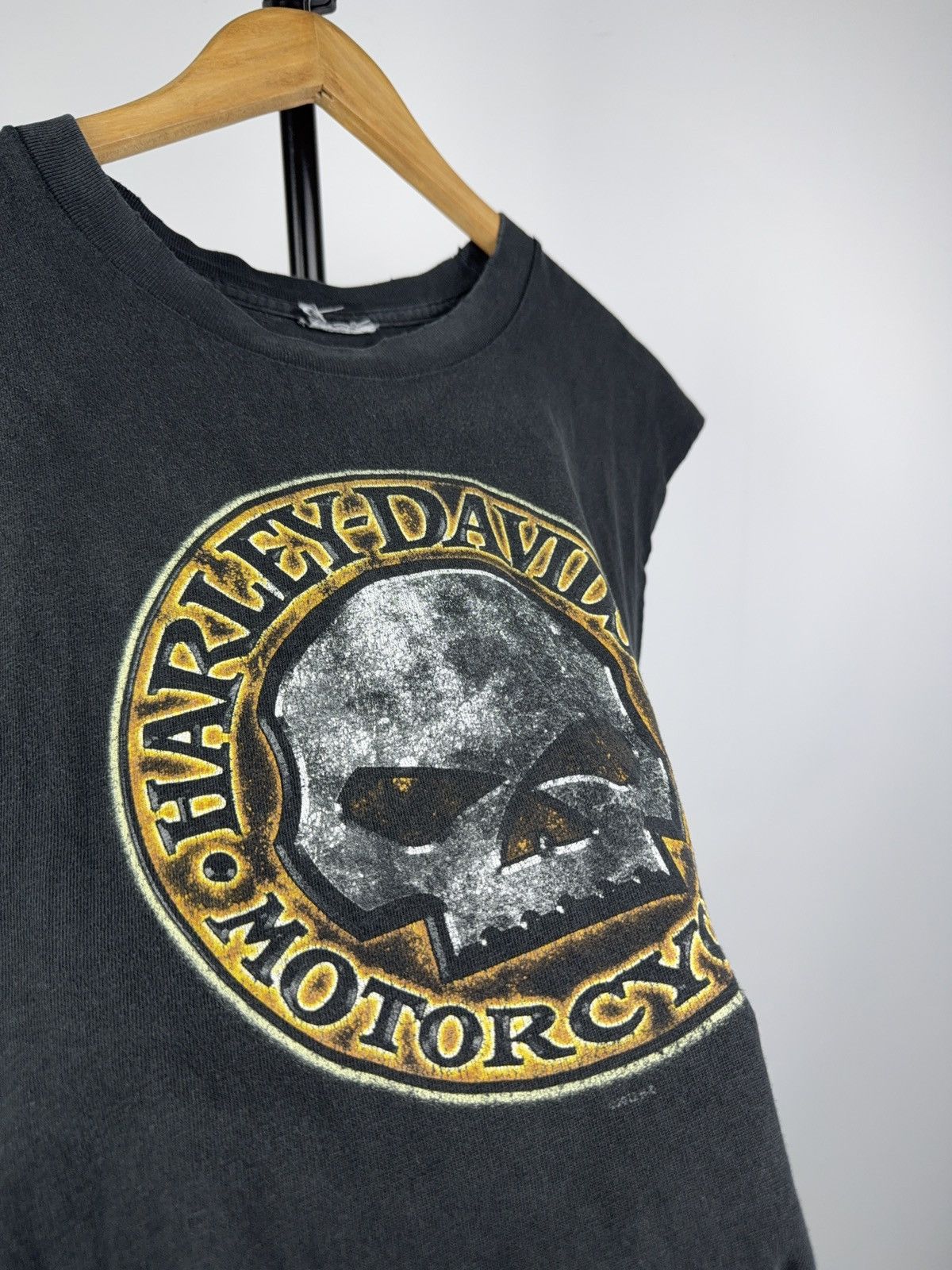 Harley Davidson 00s Harley-Davidson Skull Cutoff Tank Los Angeles VTG Tee Size US L / EU 52-54 / 3 - 8 Thumbnail