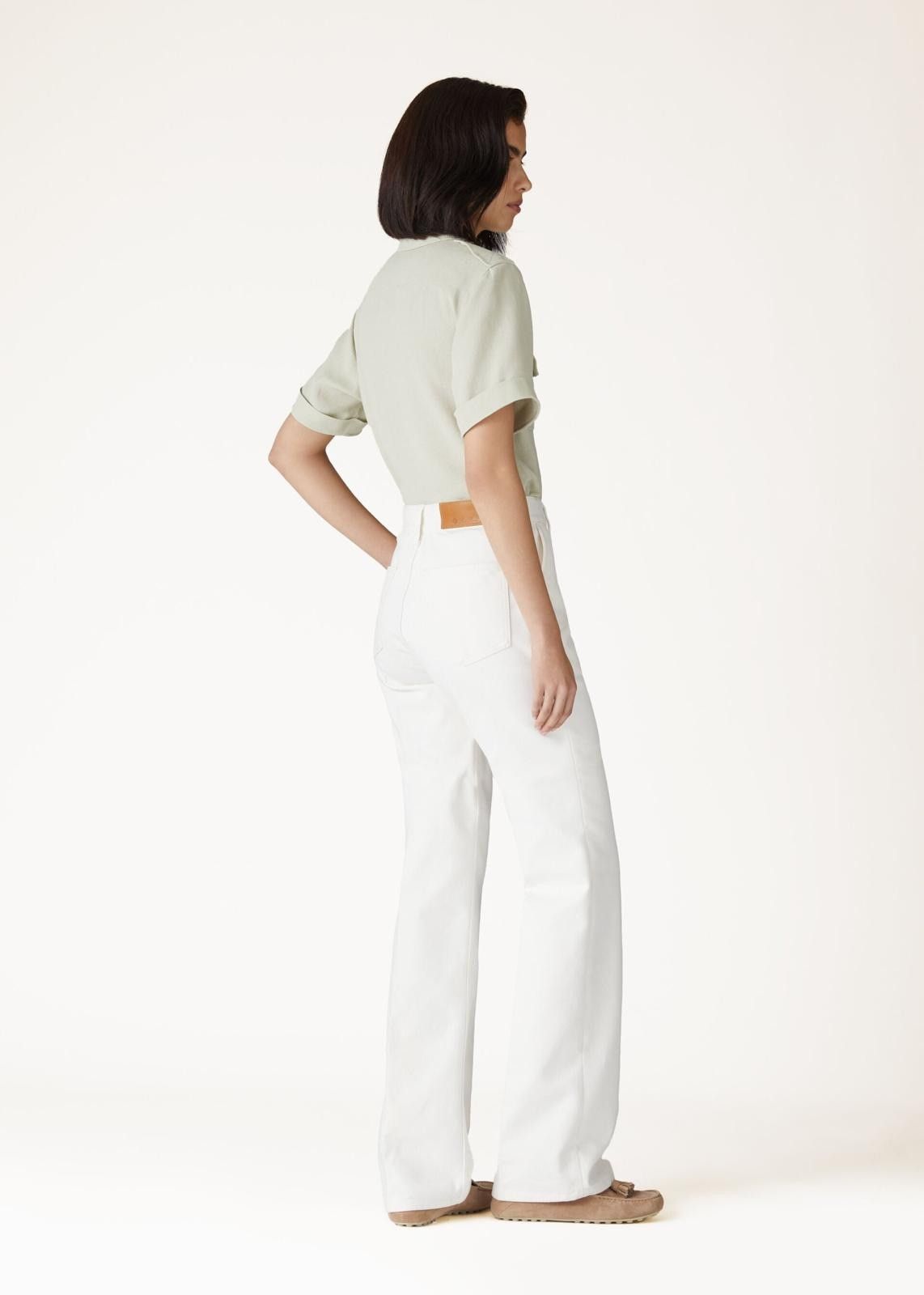 Loro Piana o1srvl11e0725 FAO3846 Annalisa Linen Shirt in Light Green Size M / US 6-8 / IT 42-44 - 6 Thumbnail