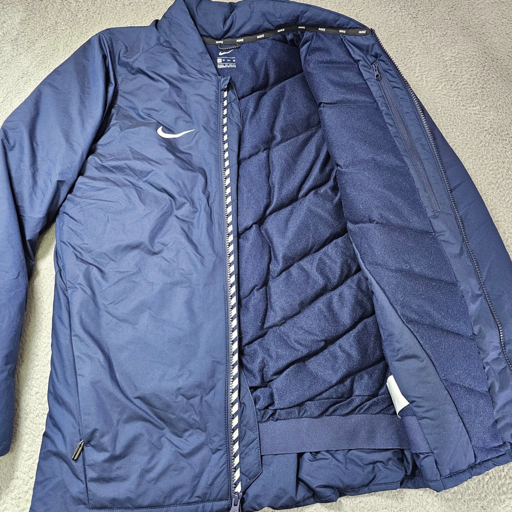 Nike Nike Jacket Mens XS Navy Bomber Puffer Goose Down Fill Full Zip Outdoor Size US XS / EU 42 / 0 - 5 Thumbnail