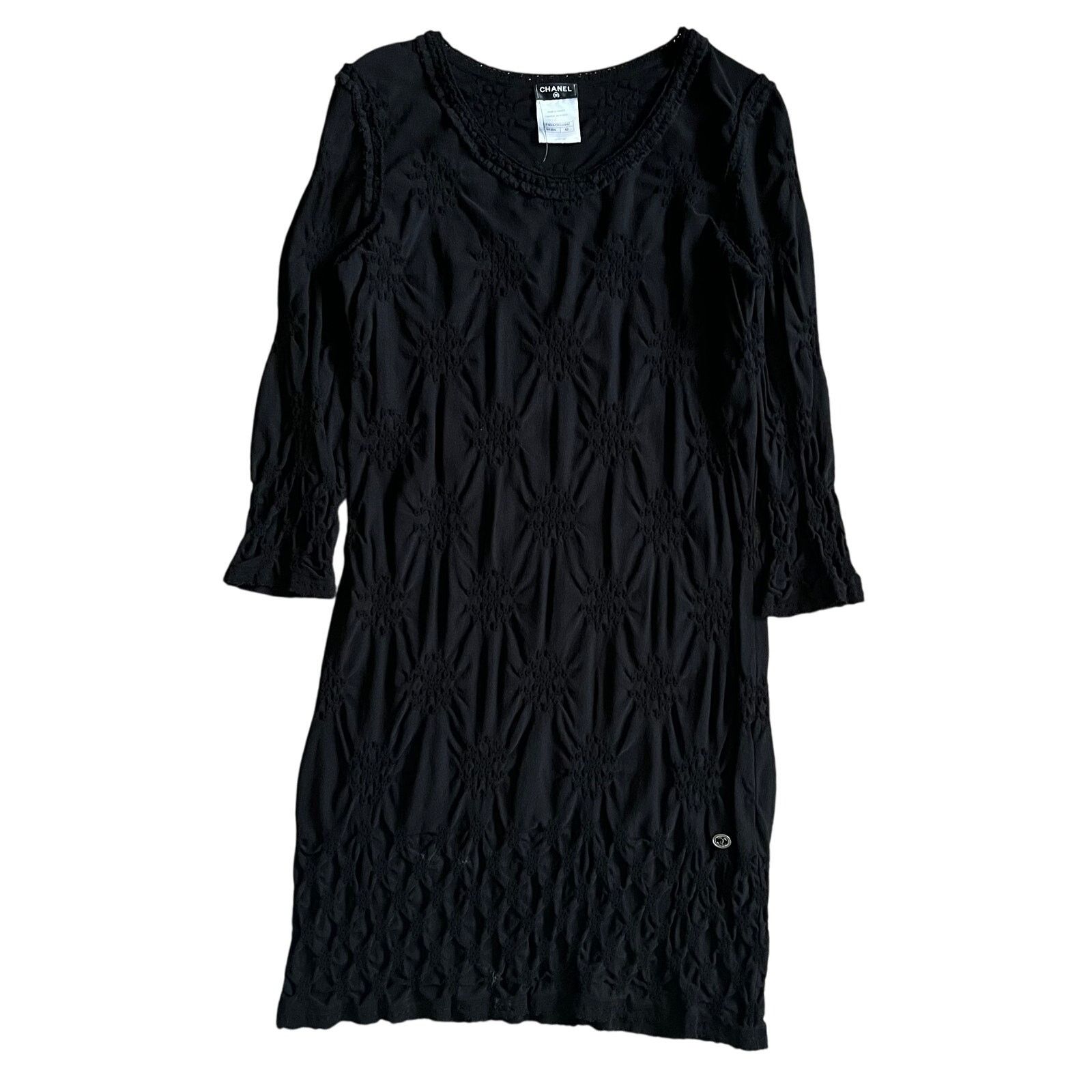 Chanel Chanel Black Shift Mini Dress, L/US10/FR42 Size L / US 10 / IT 46 - 3 Thumbnail