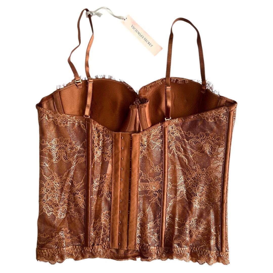 Victoria's Secret Victorias' Secret Very Sexy Floral Lace Corset Top, M/36A Size ONE SIZE - 2 Thumbnail