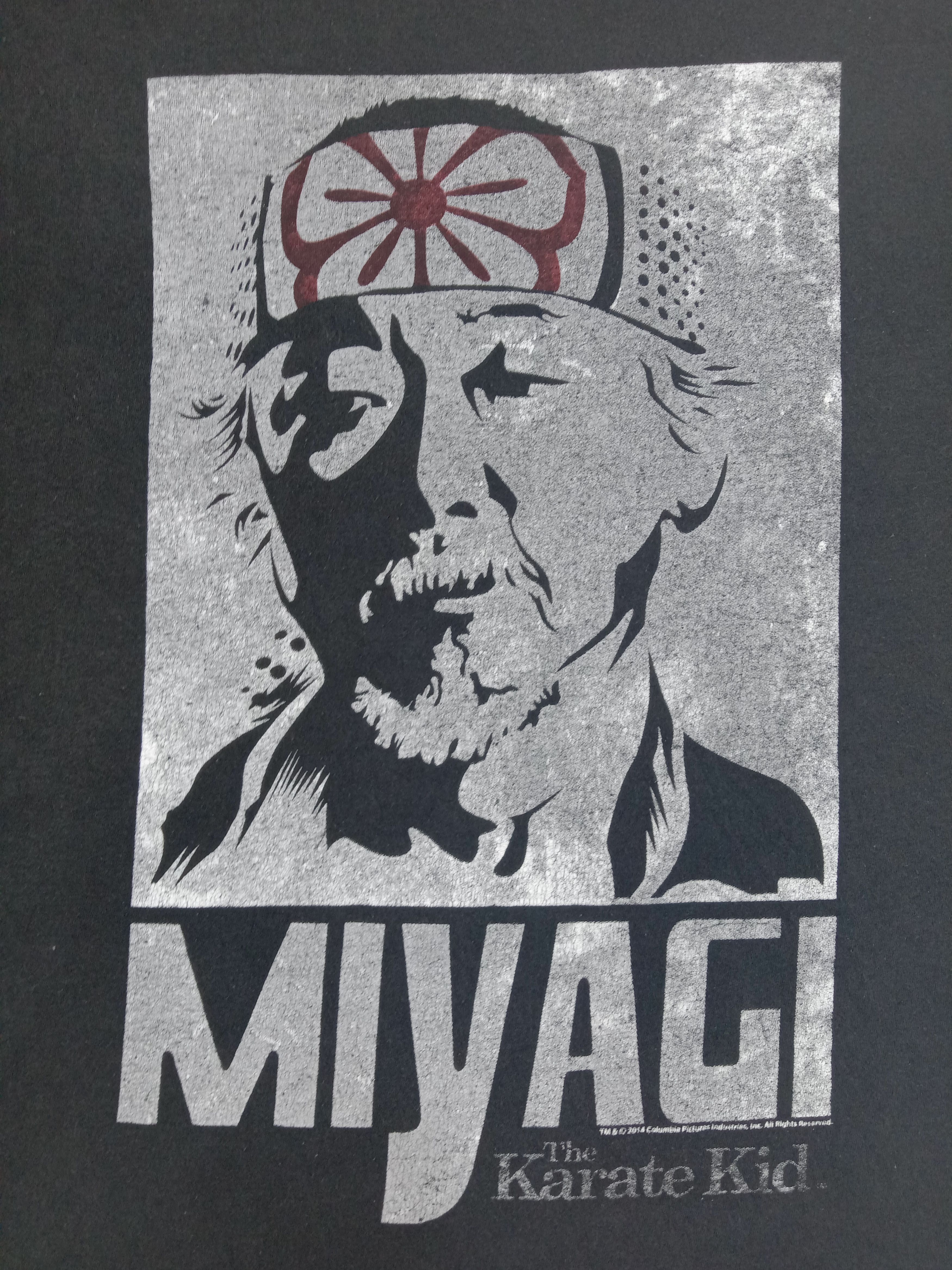 Japanese Brand Vintage Movie The Karate Kid Master MIYAGI Over Printed Tee Size US L / EU 52-54 / 3 - 2 Thumbnail