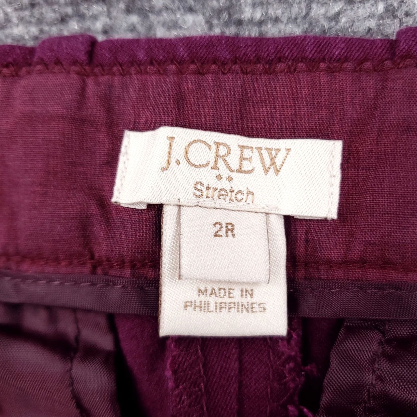 J.Crew J.CREW Pants Womens 2 Pink Jegging Mid Rise Skinny Leg Stretch Cotton Blend Size 26" / US 2 / IT 38 - 3 Thumbnail