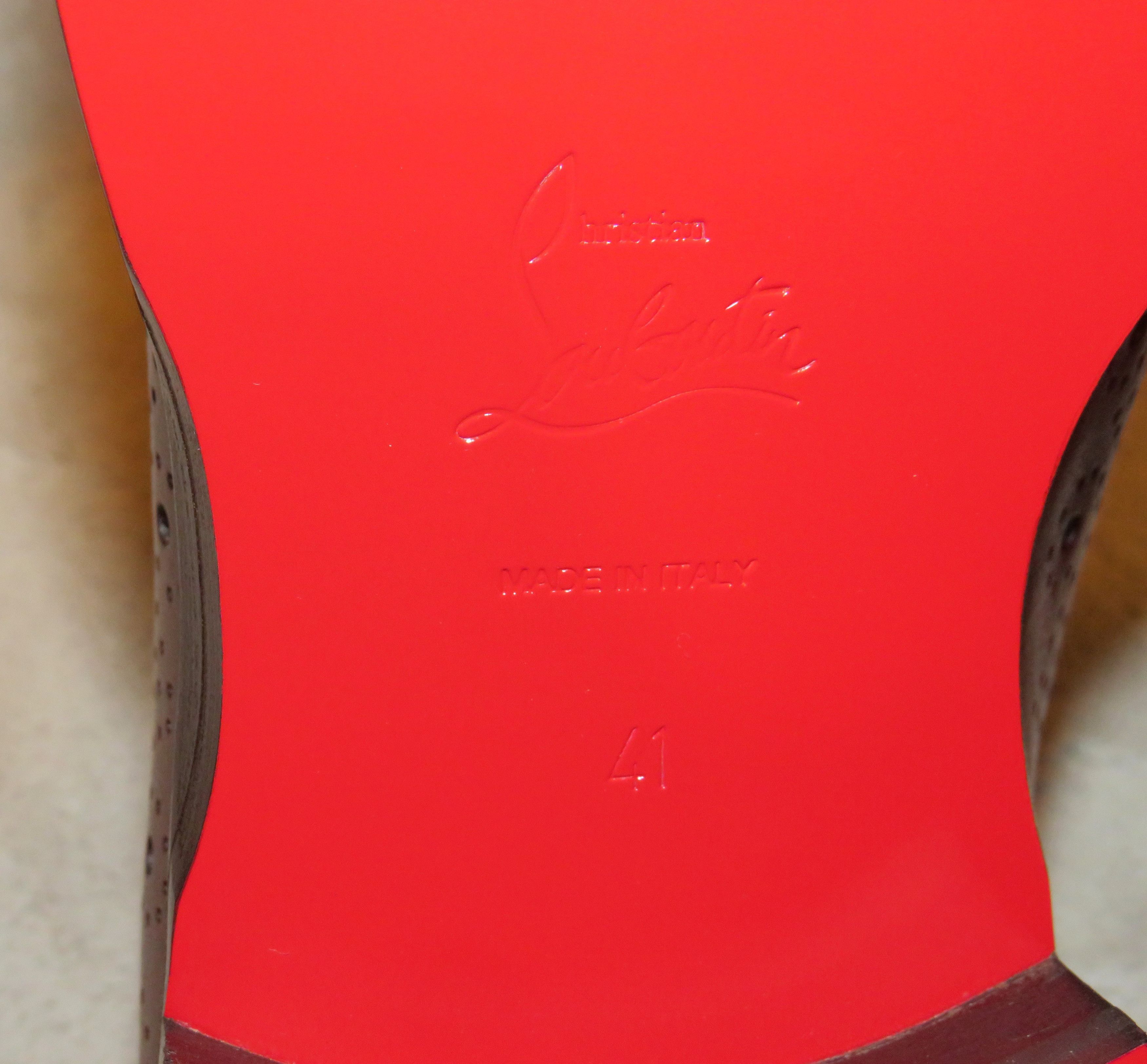 Christian Louboutin Corteobello Havane Medallion Red Bottom Oxford US 8 NWB Size US 8 / EU 41 - 11 Thumbnail