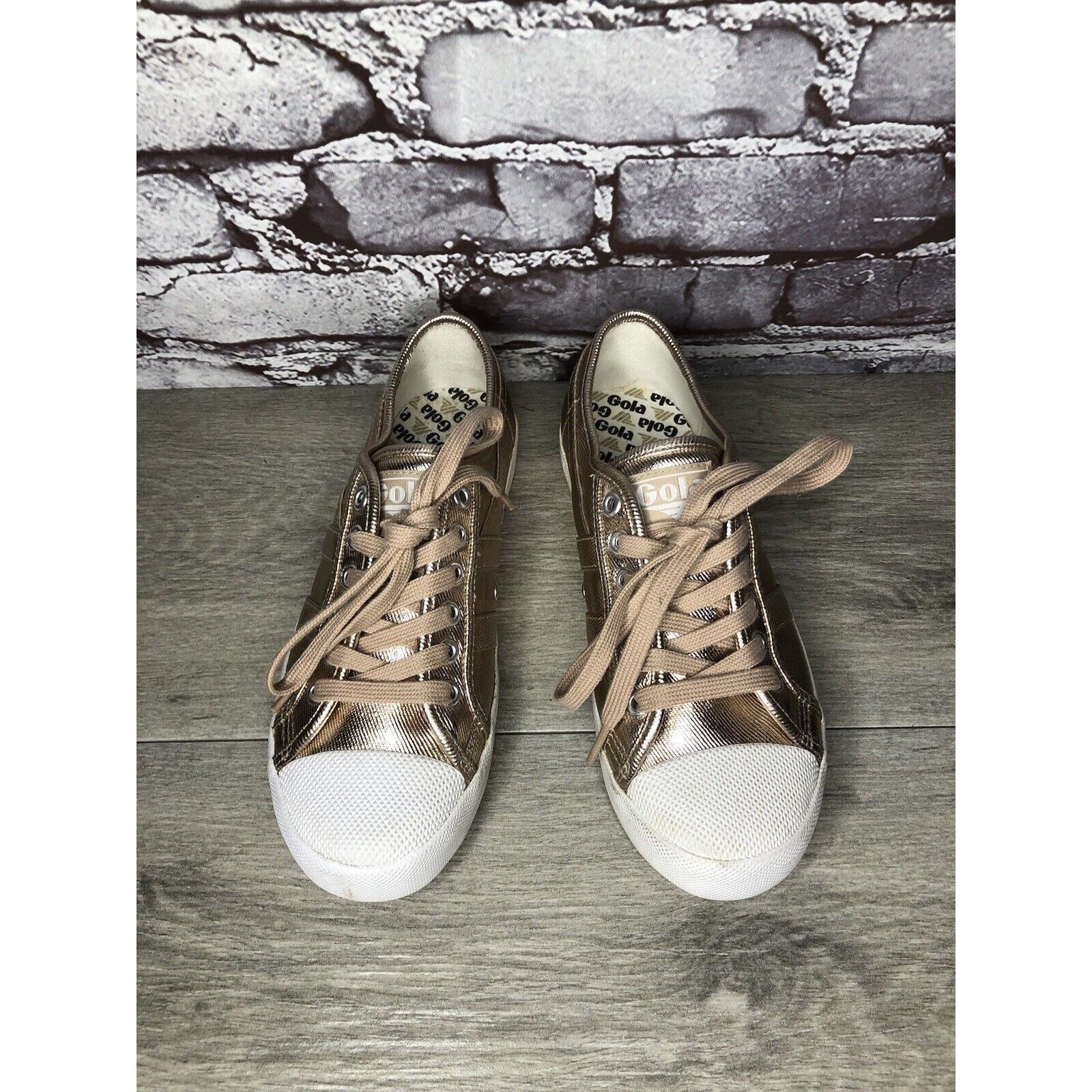 Gola Gola Coaster CLA029 Metallic Rose Gold Textile Casual Lace S Size US 6 / IT 36 - 13 Thumbnail