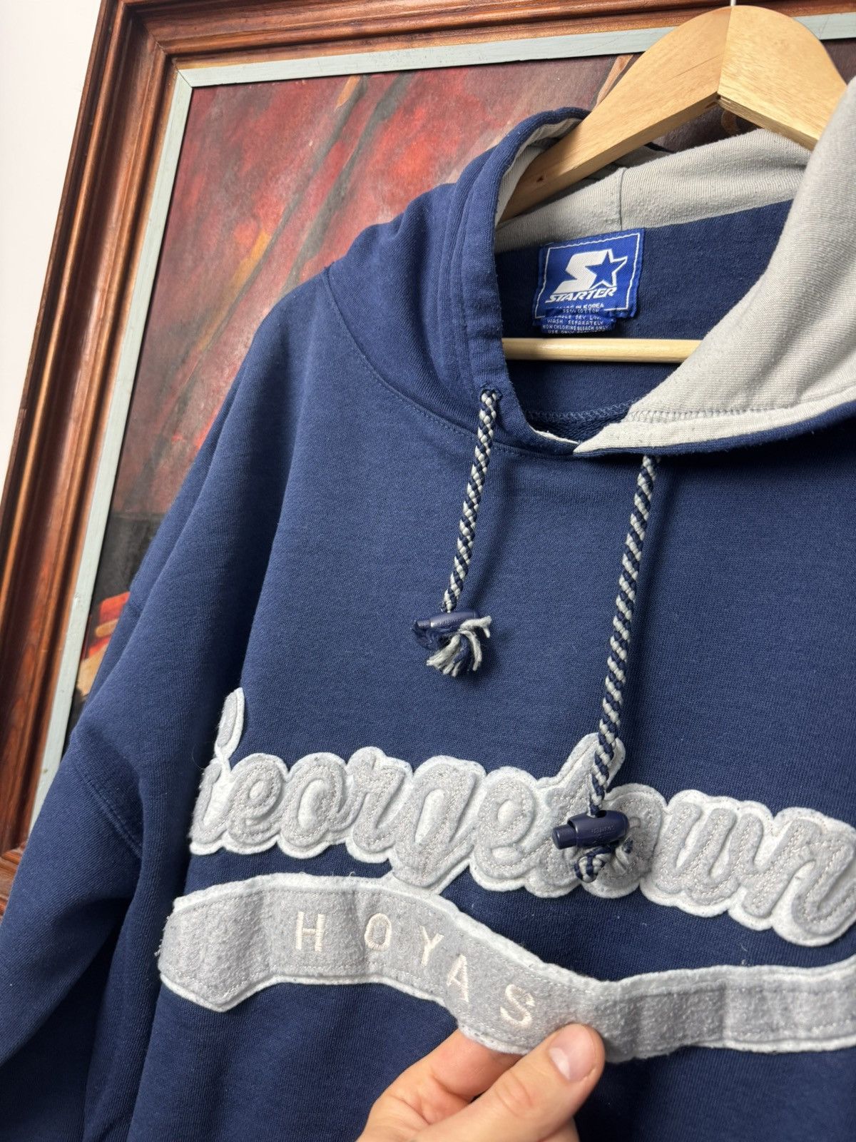 Starter Georgetown Hoyas Bulldog Vintage 90s NFL Starter Hoodie Size US XL / EU 56 / 4 - 5 Thumbnail