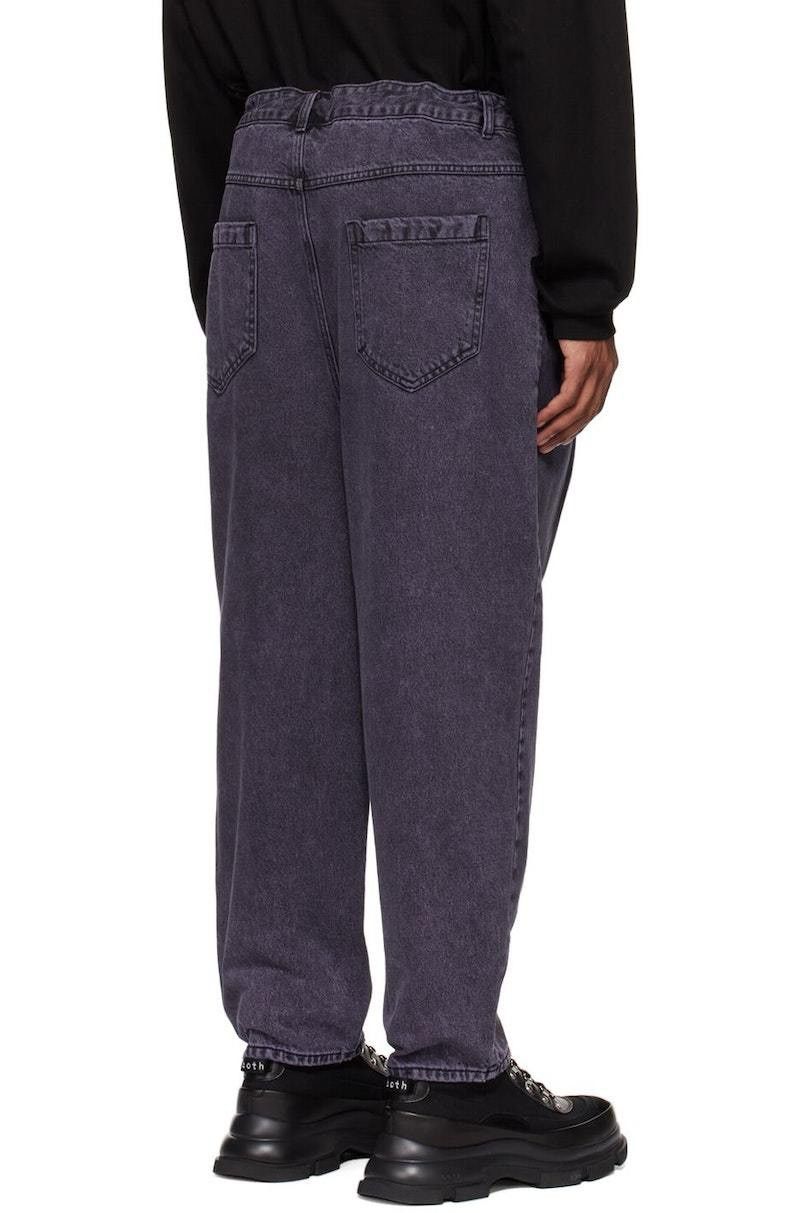 Juun.J Purple Drawstring Jeans Size US 34 / EU 50 - 2 Thumbnail