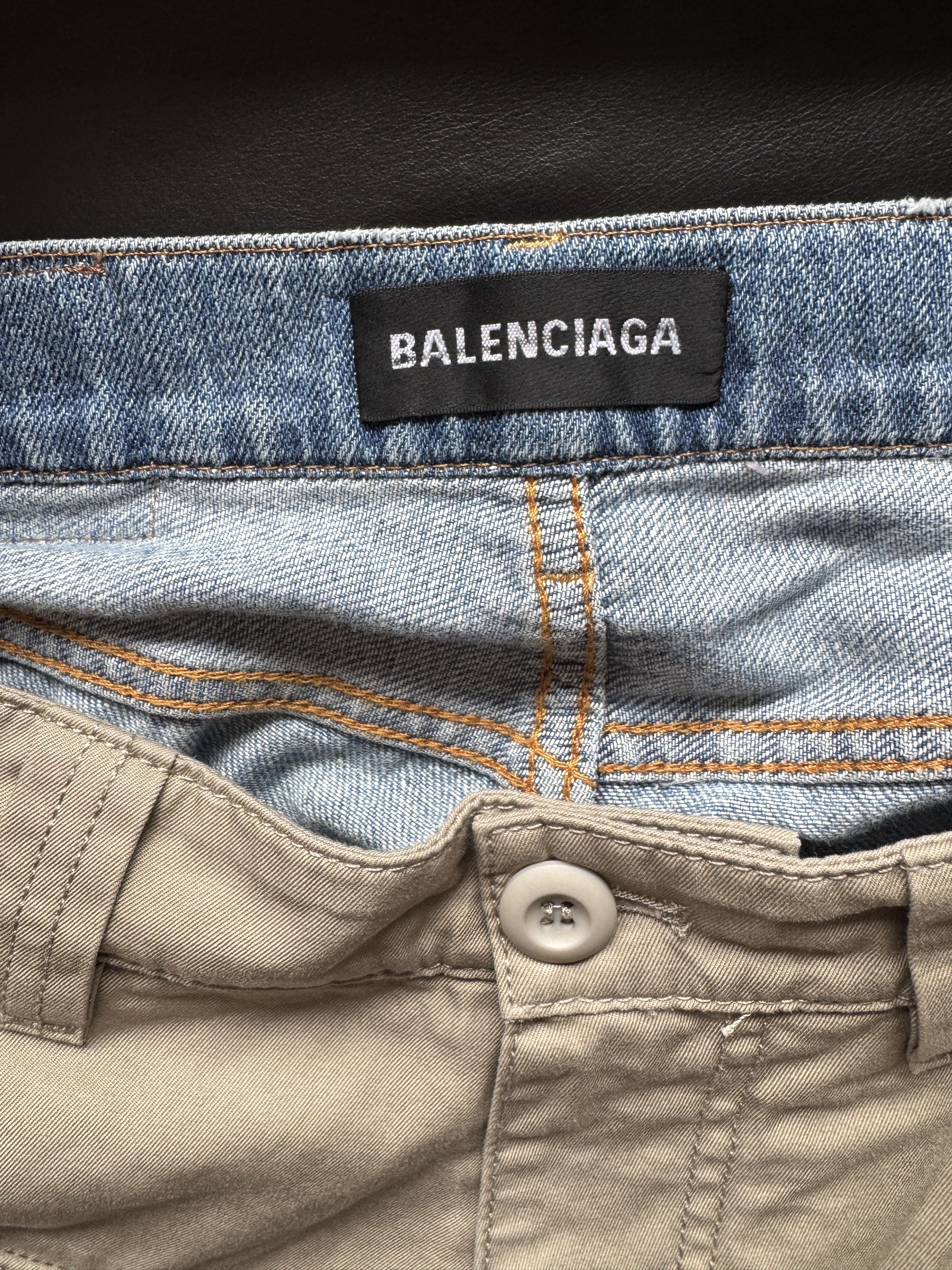 Balenciaga FW21 Afterworld Hybrid Panel Distressed Denim Size US 28 / EU 44 - 11 Thumbnail