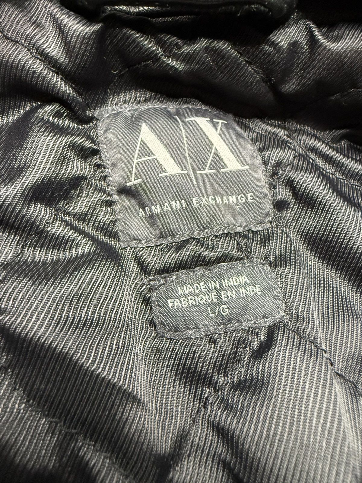 Emporio Armani Armani Exchange Leather Aviator Jacket With Fur Collar Size US L / EU 52-54 / 3 - 10 Thumbnail