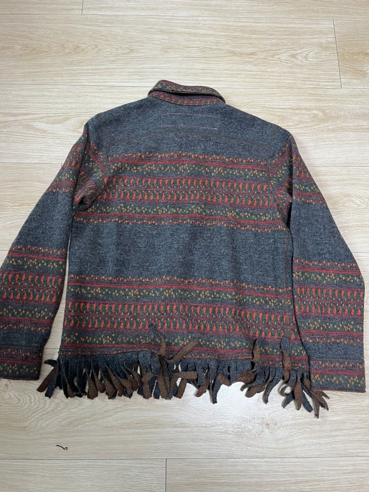 Junya Watanabe S Junya watatanabe man fringe wool knit jacket Size US L / EU 52-54 / 3 - 5 Thumbnail
