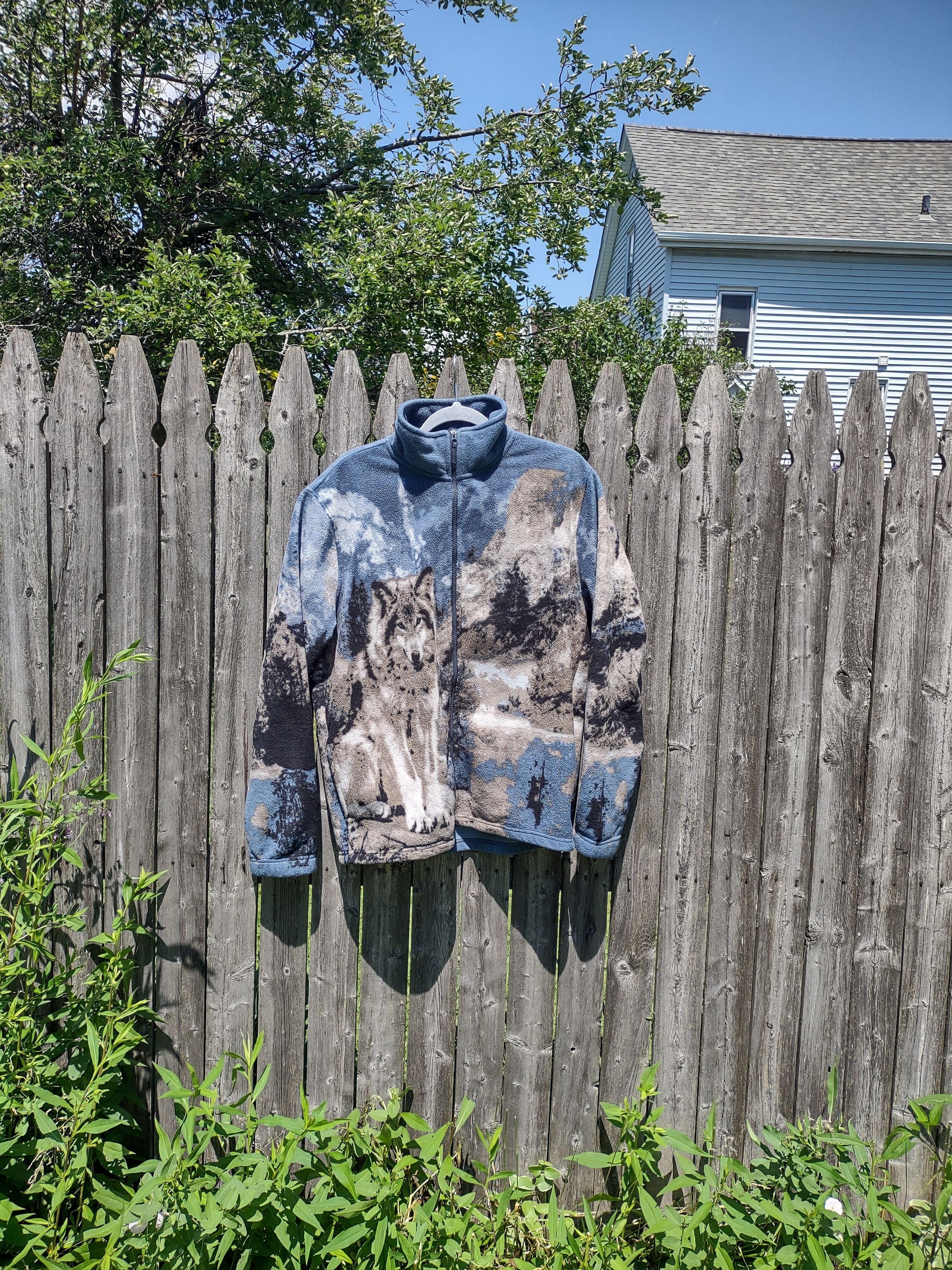 Vintage Vintage Fleece Wolf Zip-Up Size US L / EU 52-54 / 3 - 1 Thumbnail
