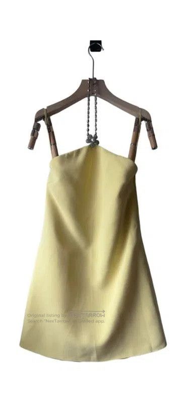 Miu Miu Miu Miu Sleeveless Lemon Yellow Midi Dress . Size S / US 4 / IT 40 - 1 Thumbnail