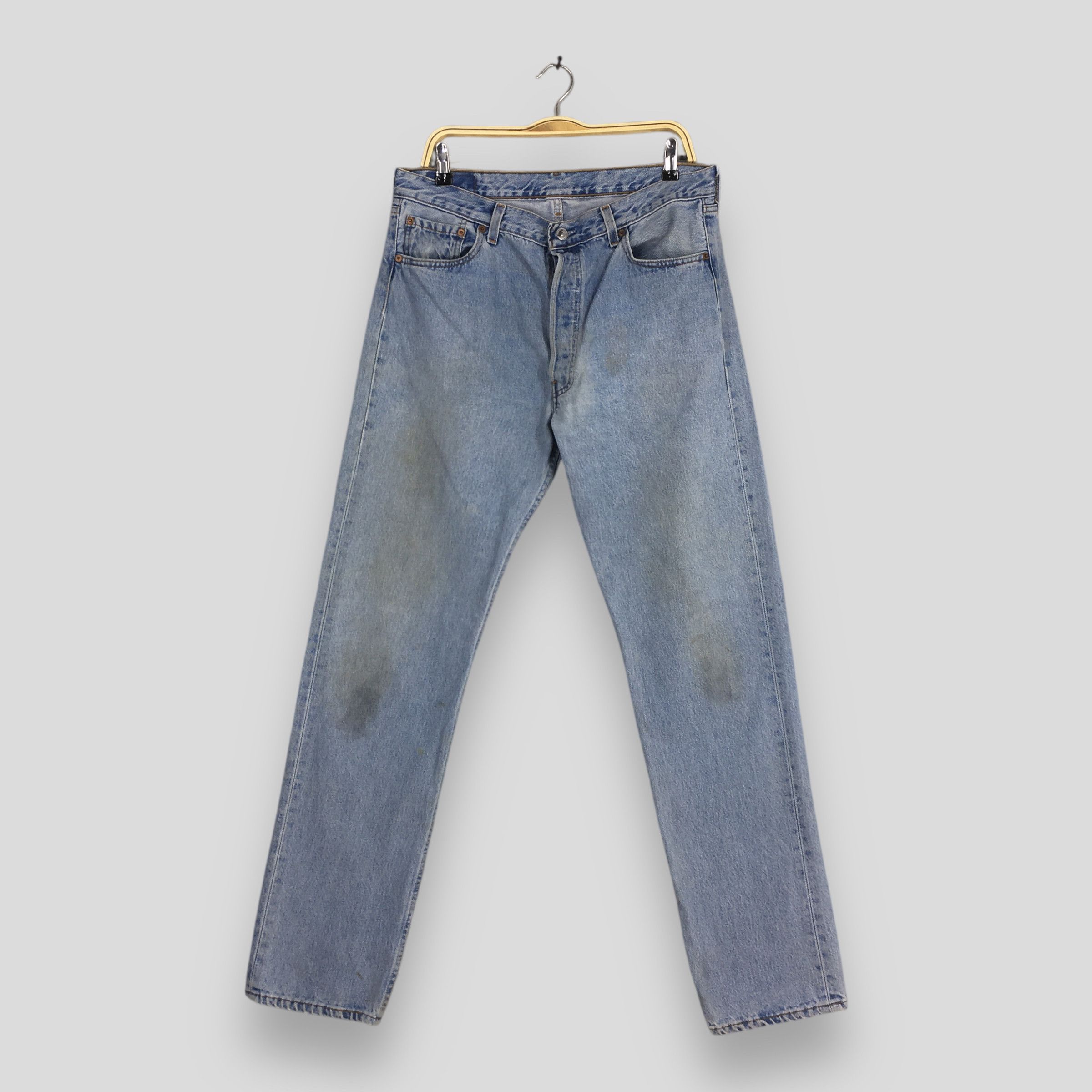Size 33x33 Vintage 90s Levi's 501 Straight Leg Blue Jeans