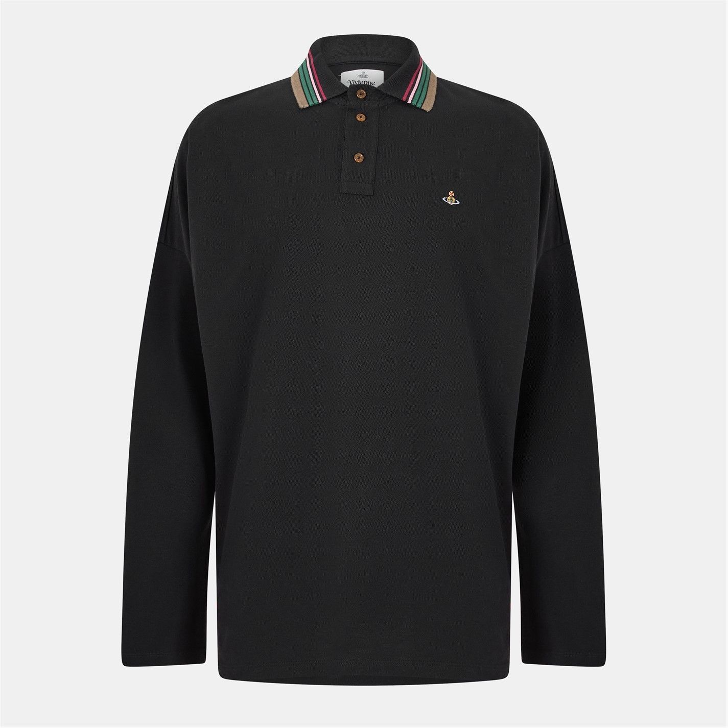 Vivienne Westwood o1g2r1mq0526 Long Sleeve Polo Shirt in Black Size US S / EU 44-46 / 1 - 1 Thumbnail