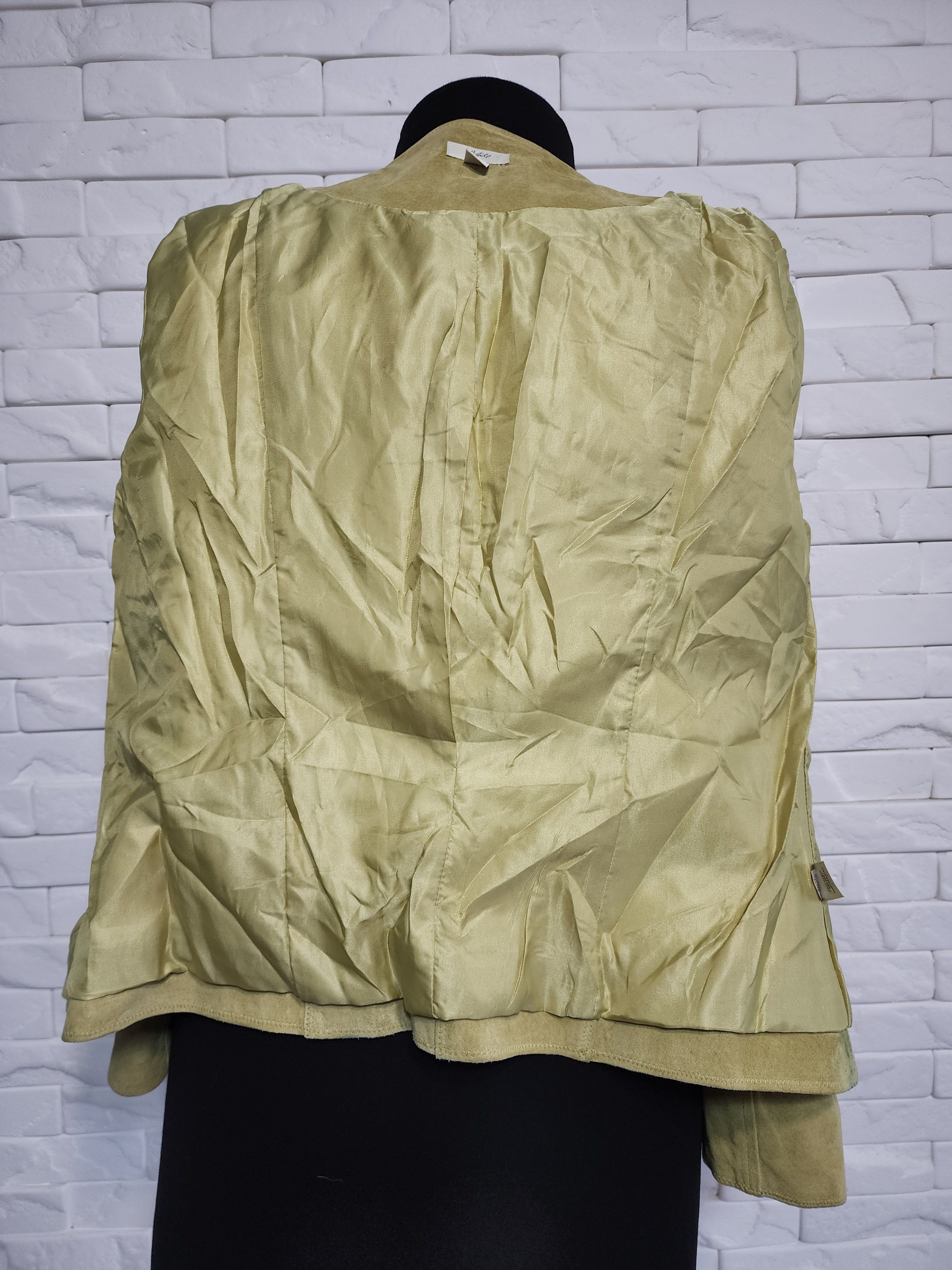 Other Green Suede Jacket: Women's Button-Up Leather Coat Size L / US 10 / IT 46 - 7 Thumbnail