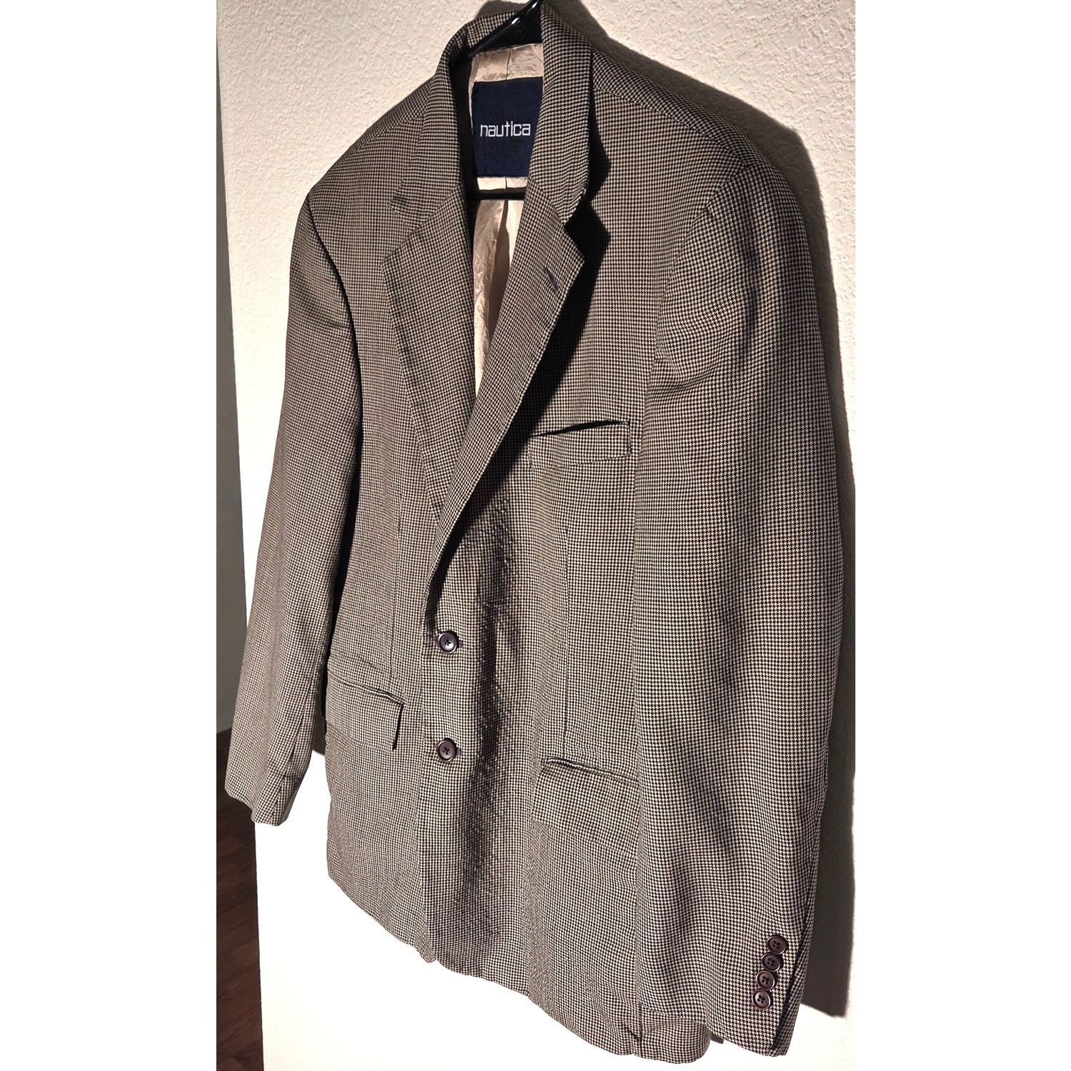 Nautica Nautica Houndstooth Suit Jacket-Men's Size 44R-Classic Style Size 44R - 3 Thumbnail