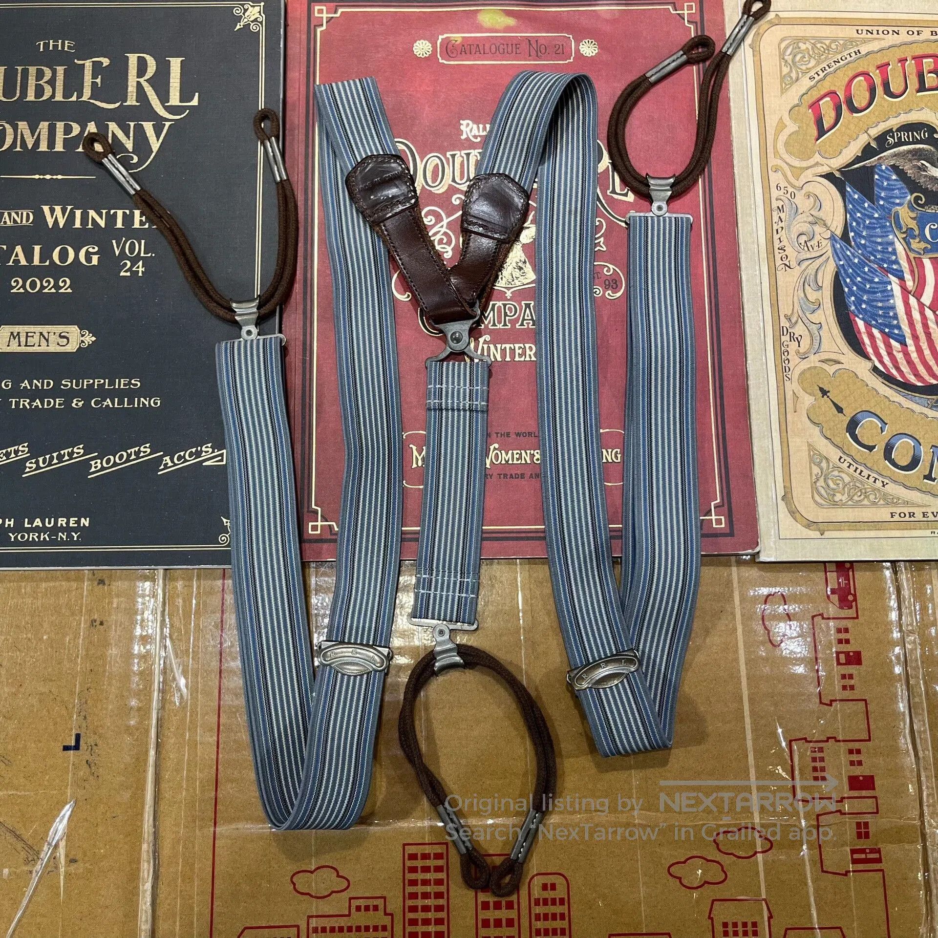 RRL Ralph Lauren RRL Vintage Striped Suspenders by Ralph Lauren. Size ONE SIZE - 2 Thumbnail