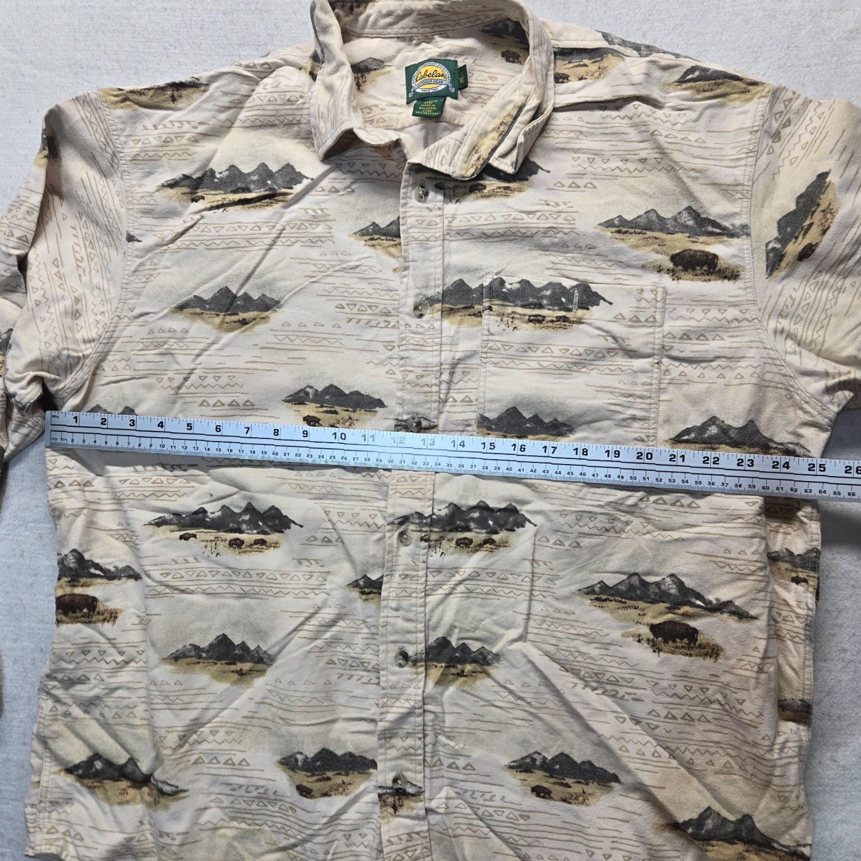 Vintage Cabela's Shirt Men Adult XL Button-Up Tan Beige Outdoor Gear Heavy Mountains Cotton Button-Down Collared Long Sleeve Size US XL / EU 56 / 4 - 5 Thumbnail