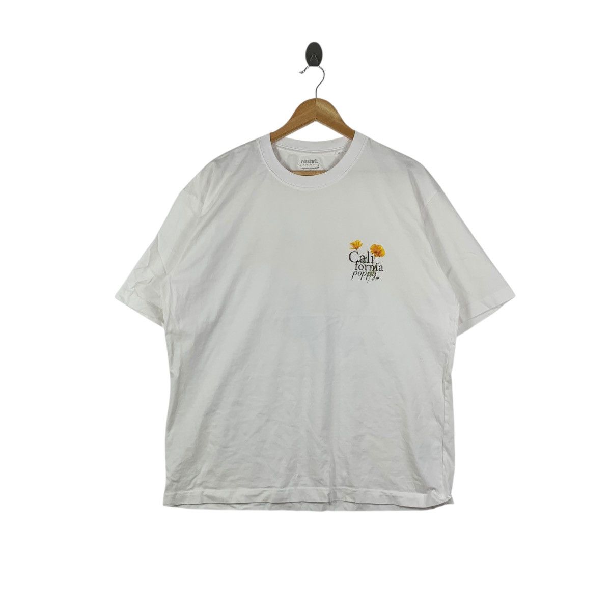 GU GU x NOWART TEXTILE California Poppy Flower Boxy Tee Shirt Size XL / US 12-14 / IT 48-50 - 2 Thumbnail