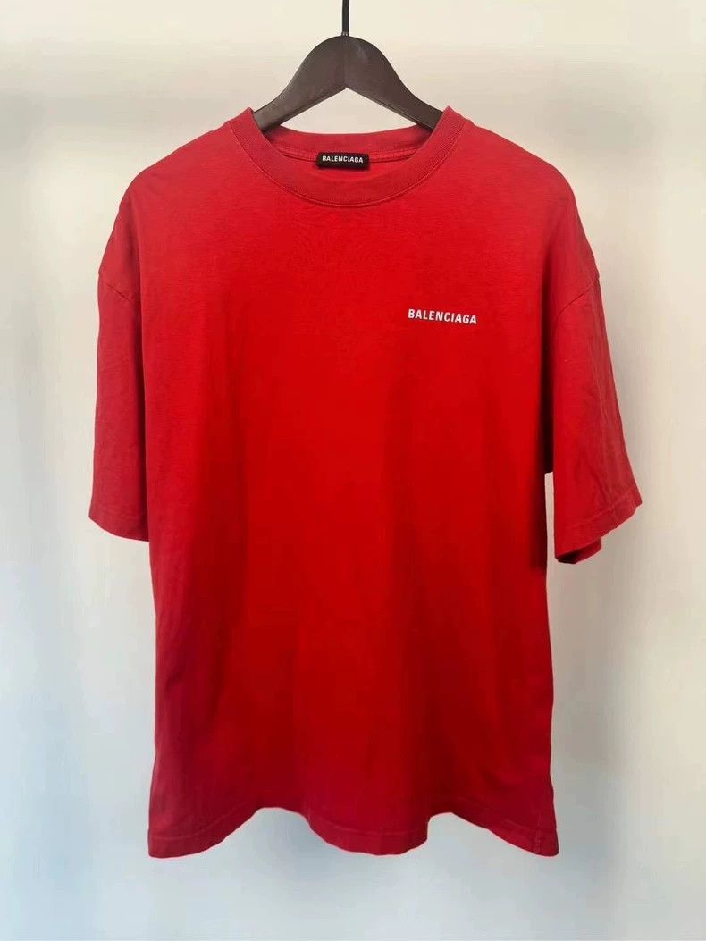 Balenciaga Balenciaga Red front and back logo short sleeve Size US M / EU 48-50 / 2 - 1 Thumbnail
