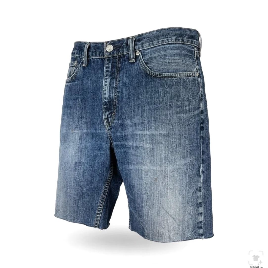 Levi's Levi's 514 Shorts Mens 36 Blue Bermuda Distressed 5-Pocket Raw Hem Denim Casual Summer Size US 36 / EU 52 - 5 Thumbnail