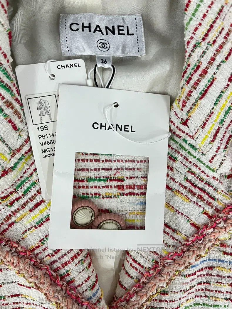 Chanel Chanel Beach series pink tweed short-sleeved jacket Size XS / US 0-2 / IT 36-38 - 4 Thumbnail