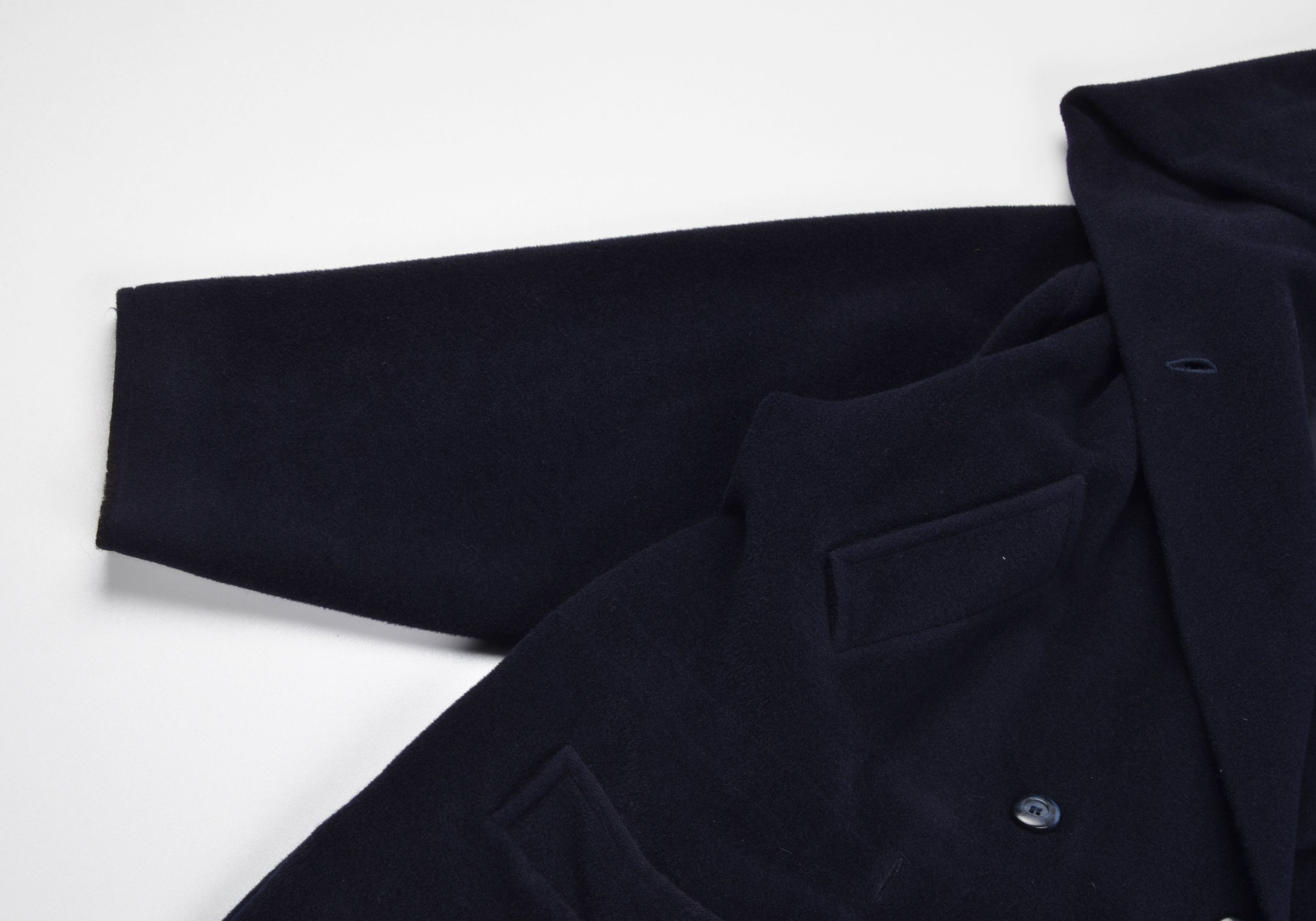 Max Mara Vintage Max Mara 80's Navy Oversized Wool Hooded Coat Size L / US 10 / IT 46 - 8 Thumbnail