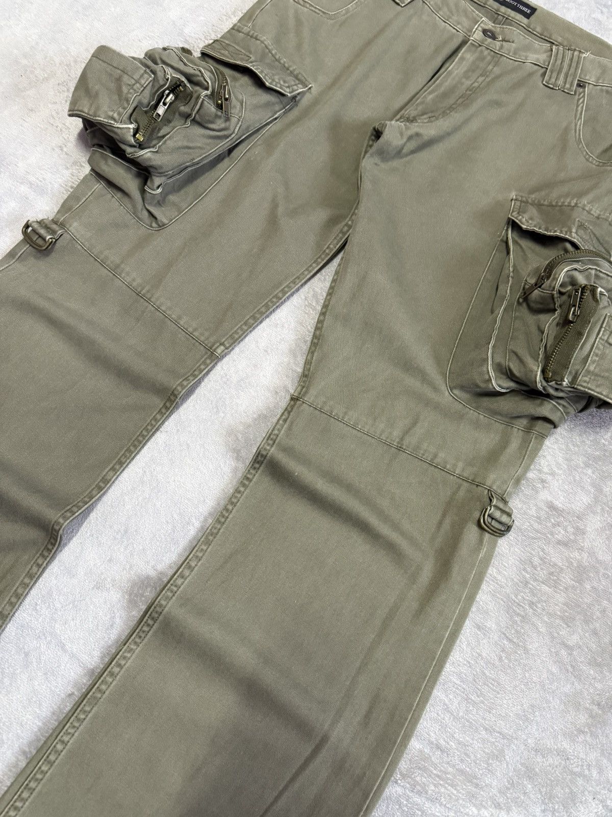 Le Grande Bleu (L.G.B.) 2000s Archive LGB Junya Kapital Style Flared Cargo Pants Size US 32 / EU 48 - 4 Thumbnail