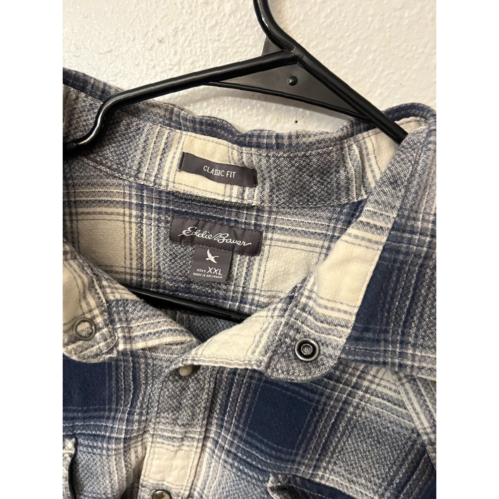 Eddie Bauer Eddie Bauer Shirt Plaid Blue Western Button-Up 2XL Men Classic Fit Pearl Snap Flannel Long Sleeve Cotton Size US XXL / EU 58 / 5 - 2 Thumbnail