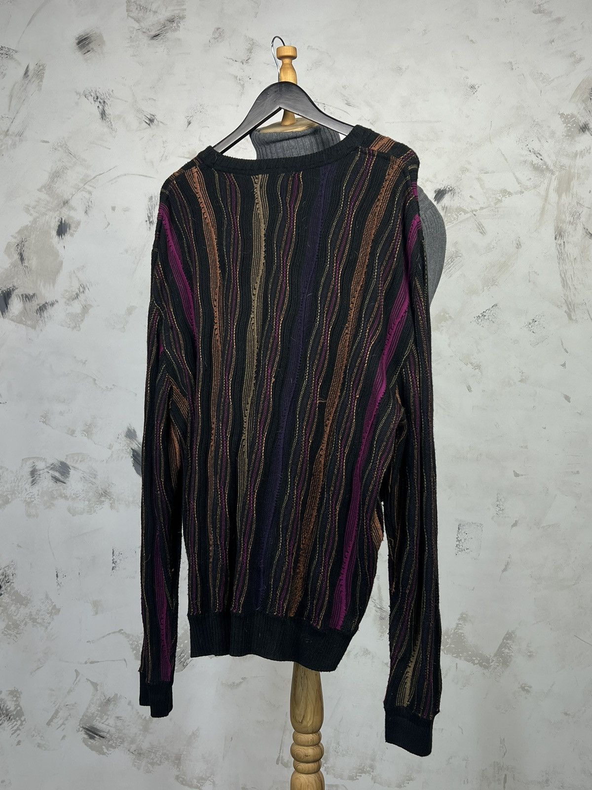 Vintage Vintage 90s Rialto Textured Knit Sweater Coogi Style XXL-3XL Size US XXL / EU 58 / 5 - 3 Thumbnail