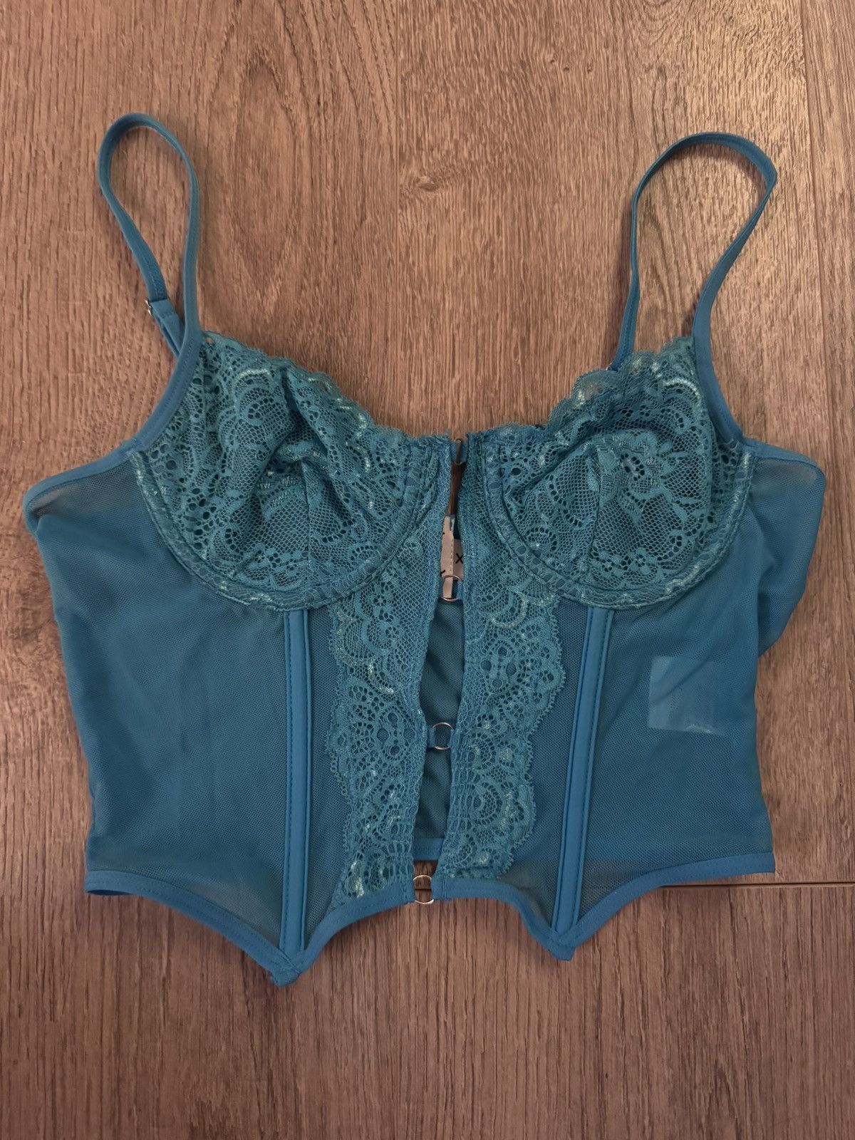 PRINCESS POLLY Princess Polly Lerina Top Blue lace corset top Size XS / US 0-2 / IT 36-38 - 5 Thumbnail