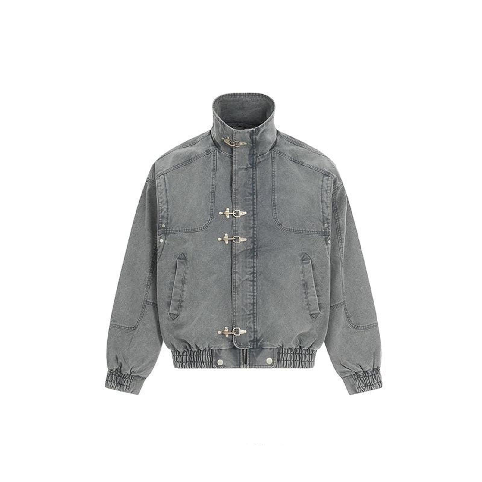 Vintage Blue Vintage Style Denim Jacket with Fireman Clasp Closure Size US M / EU 48-50 / 2 - 1 Thumbnail