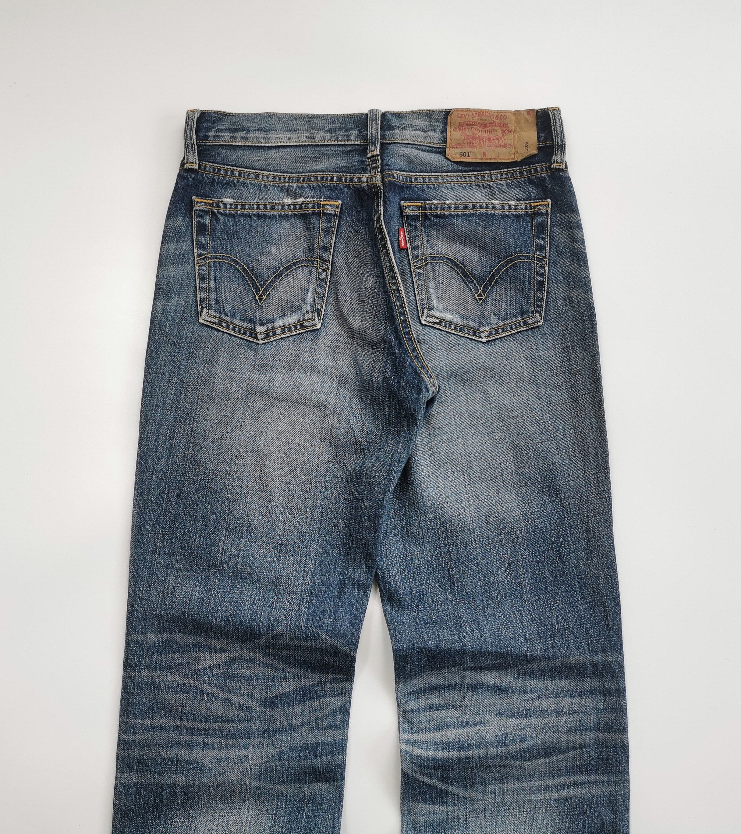 Levi's RARE SAMPLE Levis501 Distressed Boro Patchwork Jeans Vintage Size US 28 / EU 44 - 11 Thumbnail