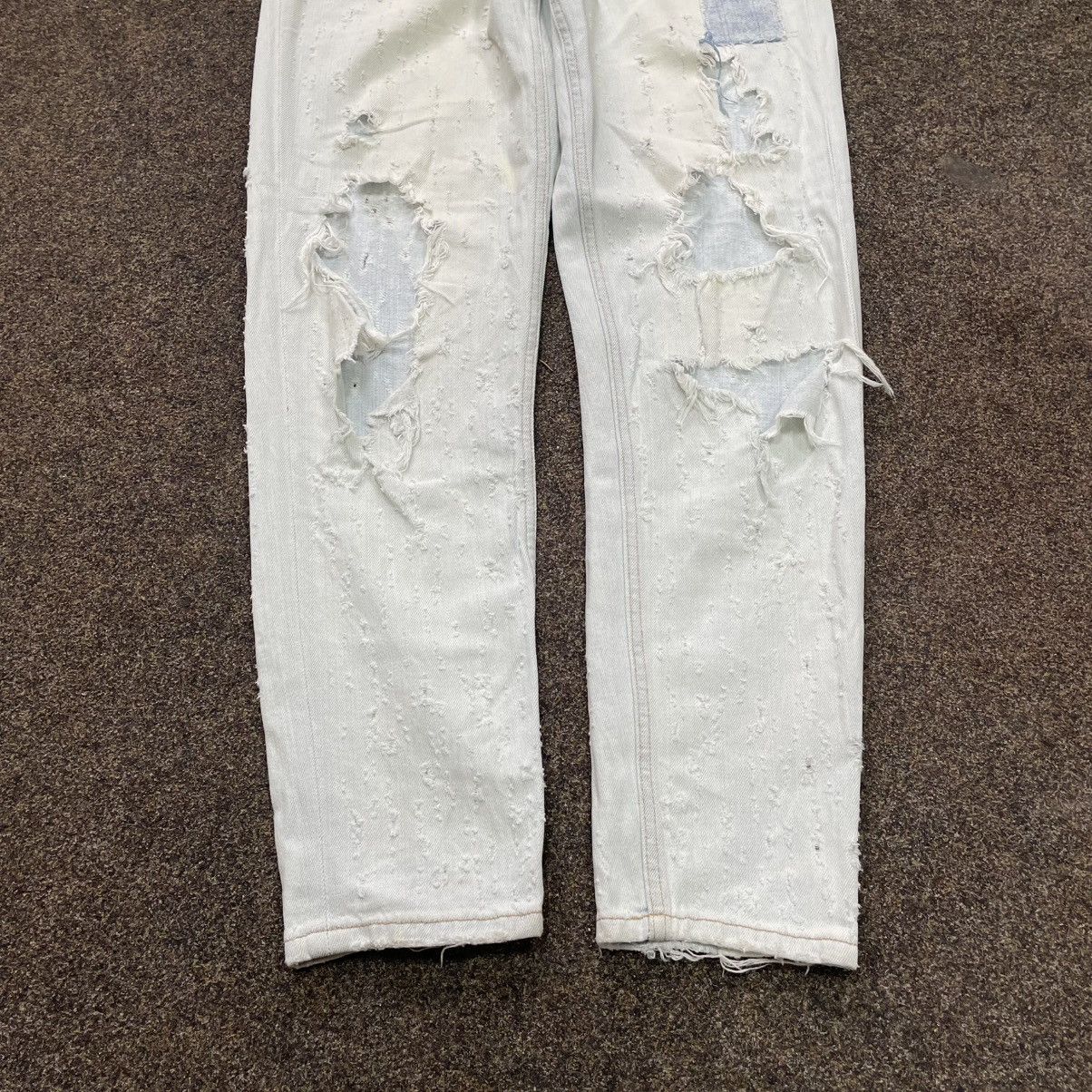Vintage Vintage Y2K Baggy Distressed Jeans Thrashed Skate Aesthetic Size 34" / US 12 / IT 48 - 5 Thumbnail