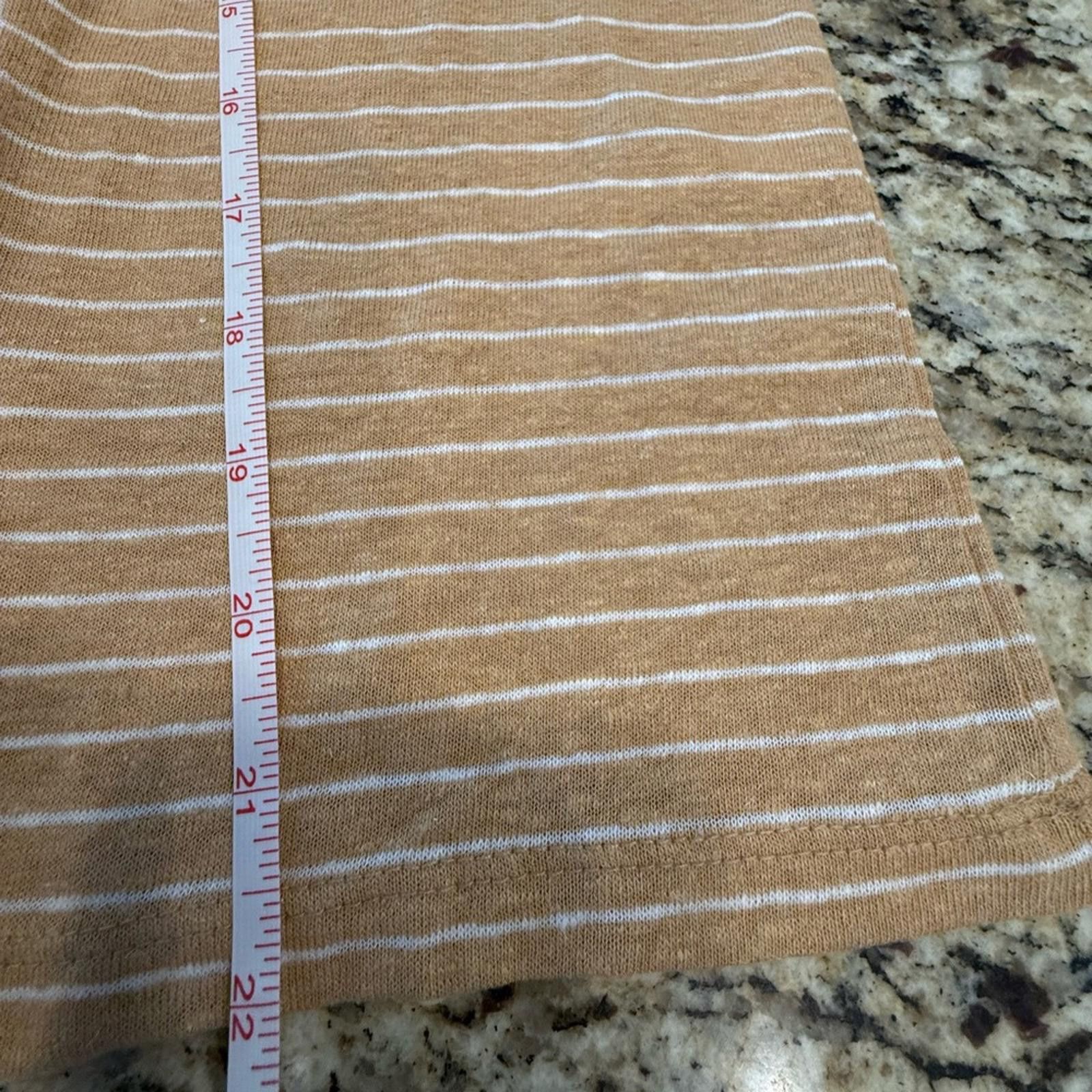 Other Banana Republic Factory linen blend tan white striped tee XL Size XL / US 12-14 / IT 48-50 - 11 Thumbnail